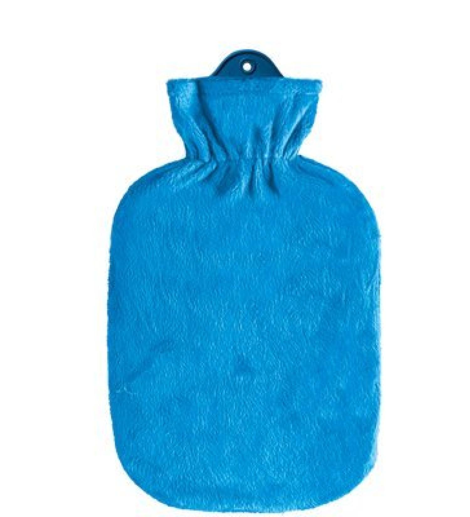 Shop Classic Blue Fleece Hot Water Bottle - 2.0 Liters | International Shipping Available - Buy Online on GoSupps.com