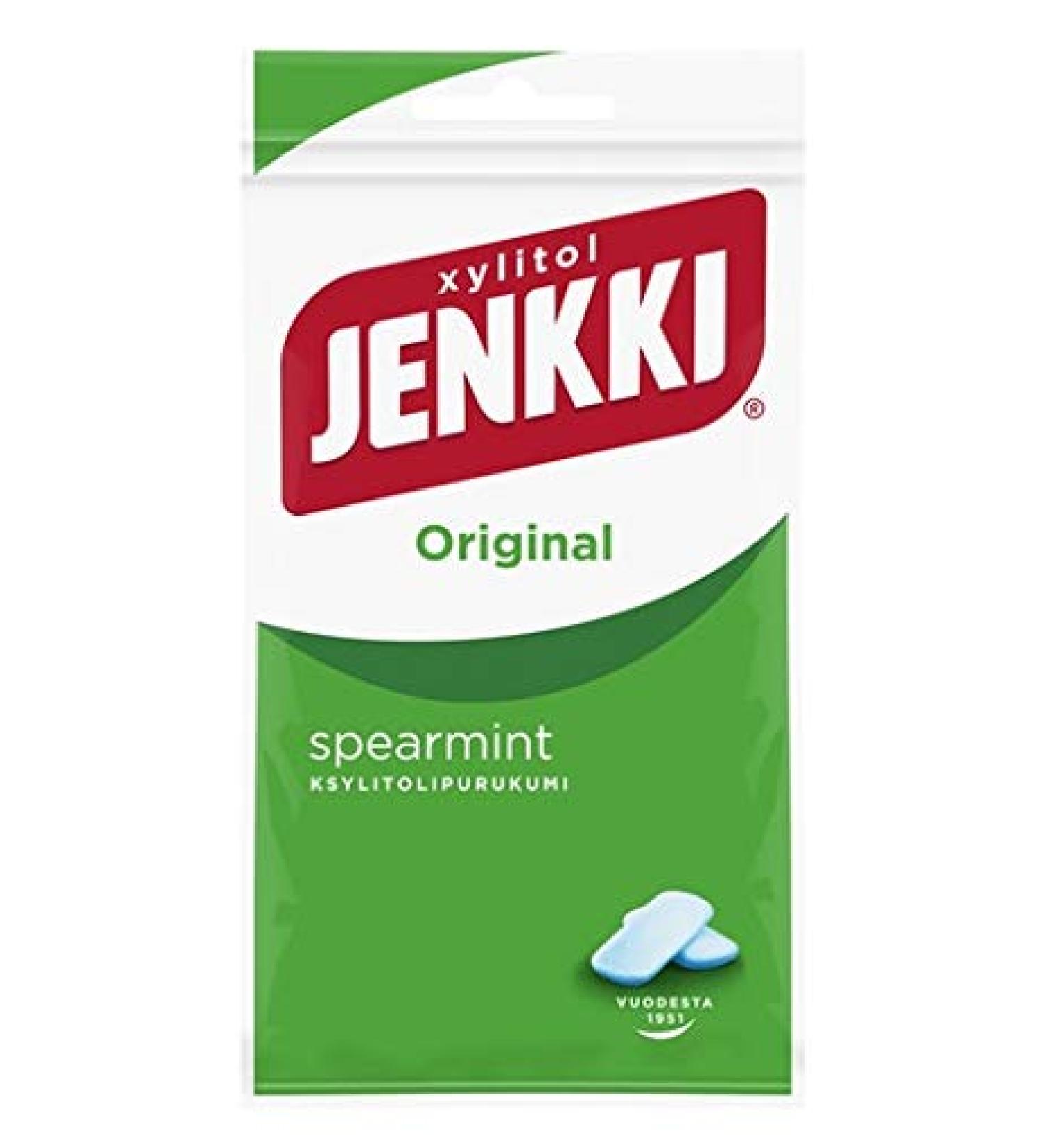Cloetta Jenkki Xylitol Spearmint Chewing Gum, 36 Packs of 30 g