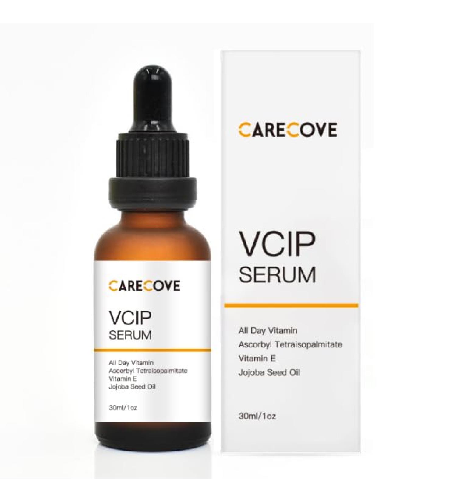 VCIP Vitamin C Face Serum - Anti-Aging & Brightening Skin Care | Dark Spot Remover & Even Skin Tone with Jojoba Oil & Vitamin E - Buy Online on GoSupps.com