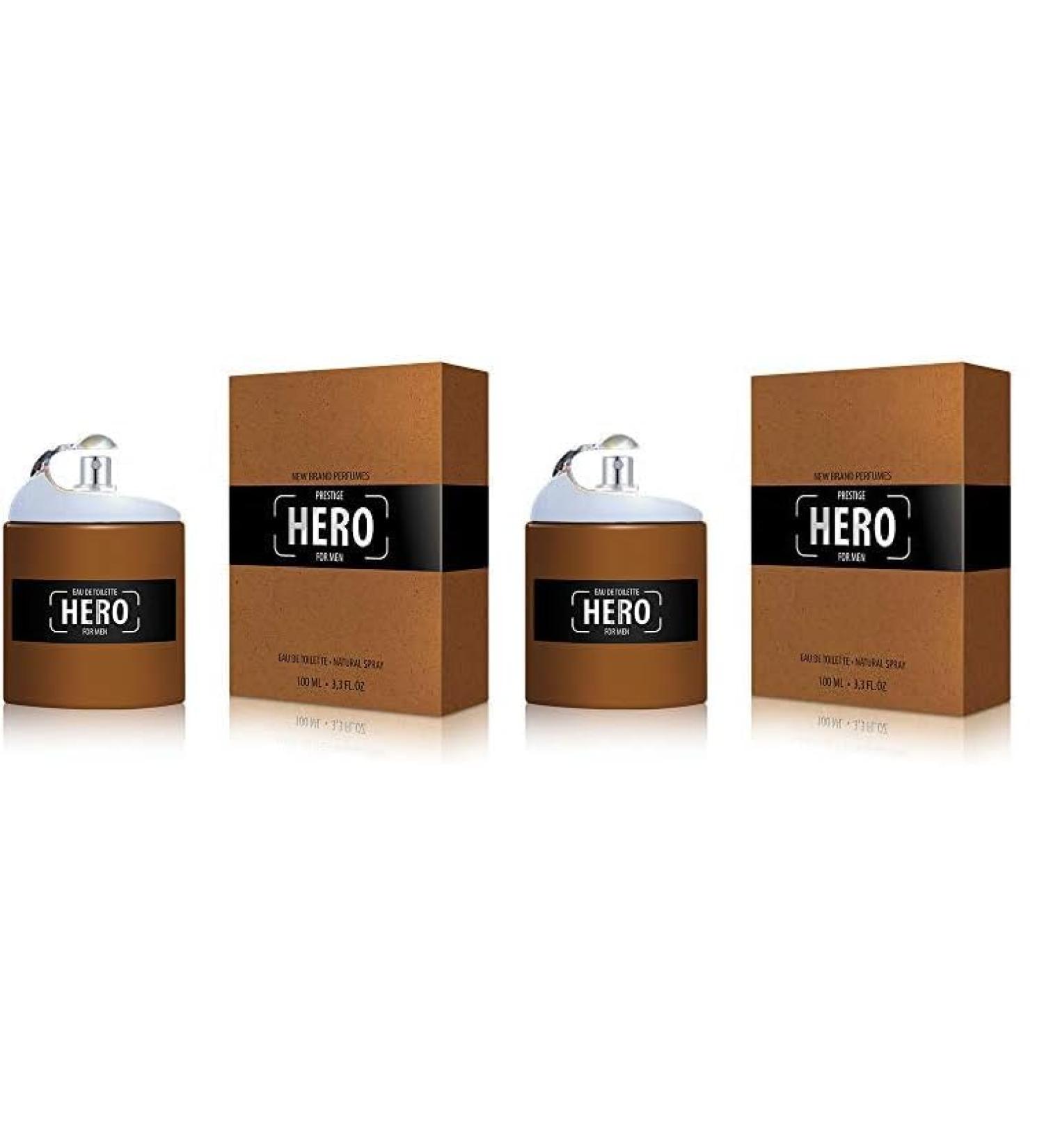New Brand Hero 3.3 oz Eau de Toilette | Fragrance for Men (Pack of 2) 3.3 Ounce (Pack of 2) - Buy Online on GoSupps.com