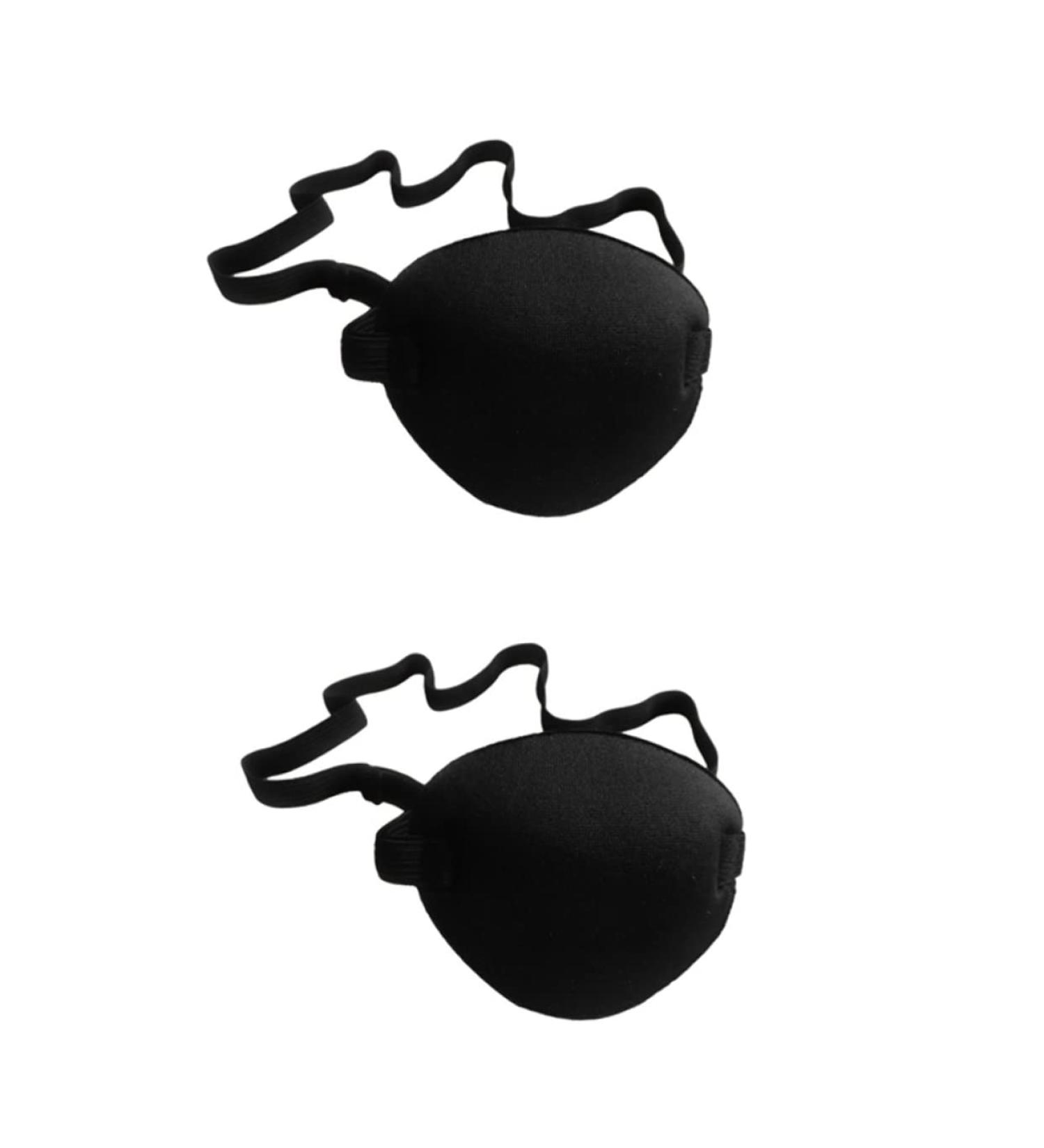 SEWOART 2pcs Lazy Eye Patch Eye Mask Adjustable Eye Patch Adult Costumes Eye Patches Pirate Black - Buy Online on GoSupps.com