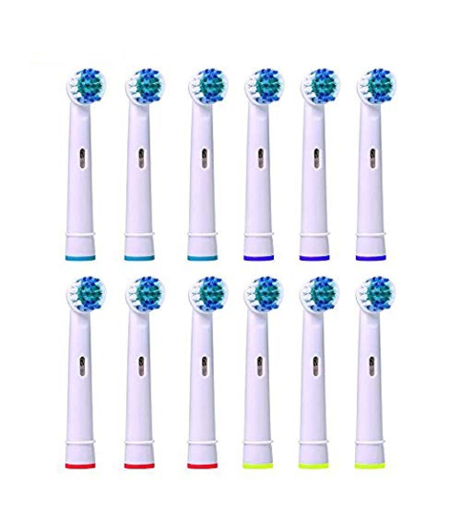 LEZHISNUG 12 Pack Replacement Toothbrush Heads - Compatible with Oral B Electric Toothbrushes for Advance Power, Pro Health, Triumph, 3D Excel, Vitality - Precision Clean Brushes - Buy Online on GoSupps.com