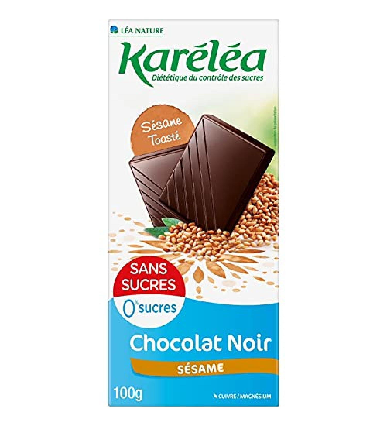 Kar lea Dark Chocolate Sesame No Sugar Added 100 g Pack of 4 Special Offer - Buy Online on GoSupps.com