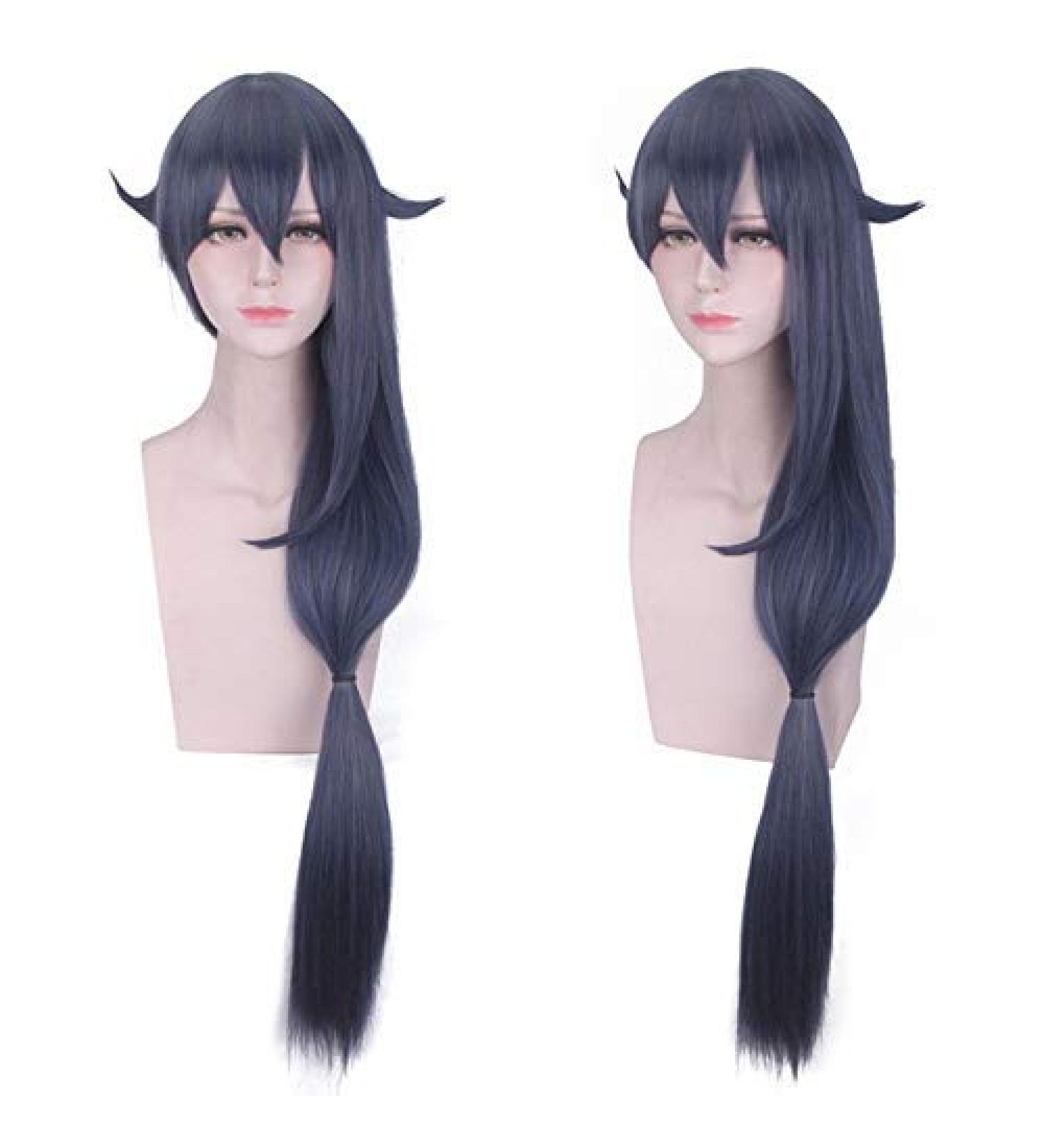 GJBXP Honkai Impact 3 Cosplay WIG Bronya Zaychik Kiana Kaslana Fuka Yae Sakura Theresa Apocalypse Braiding Ponytails Long Fake Hair Mix Silver Pink Dark Blue