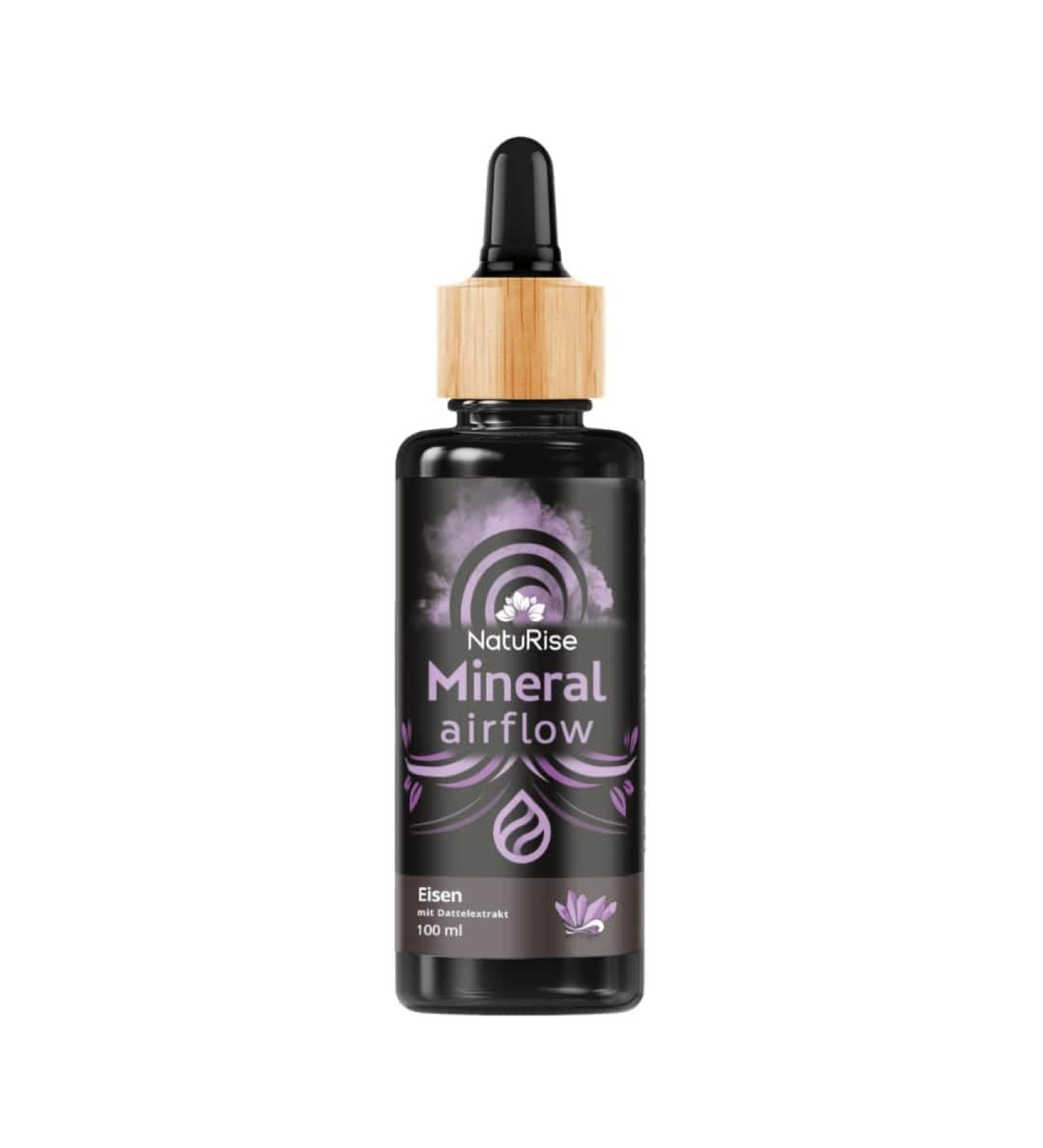 Naturise iron drops - high -dose - with date extract - vegan - 100ml of two -flailed iron - UV glass - pipette with dosing scale - high absorption capacity