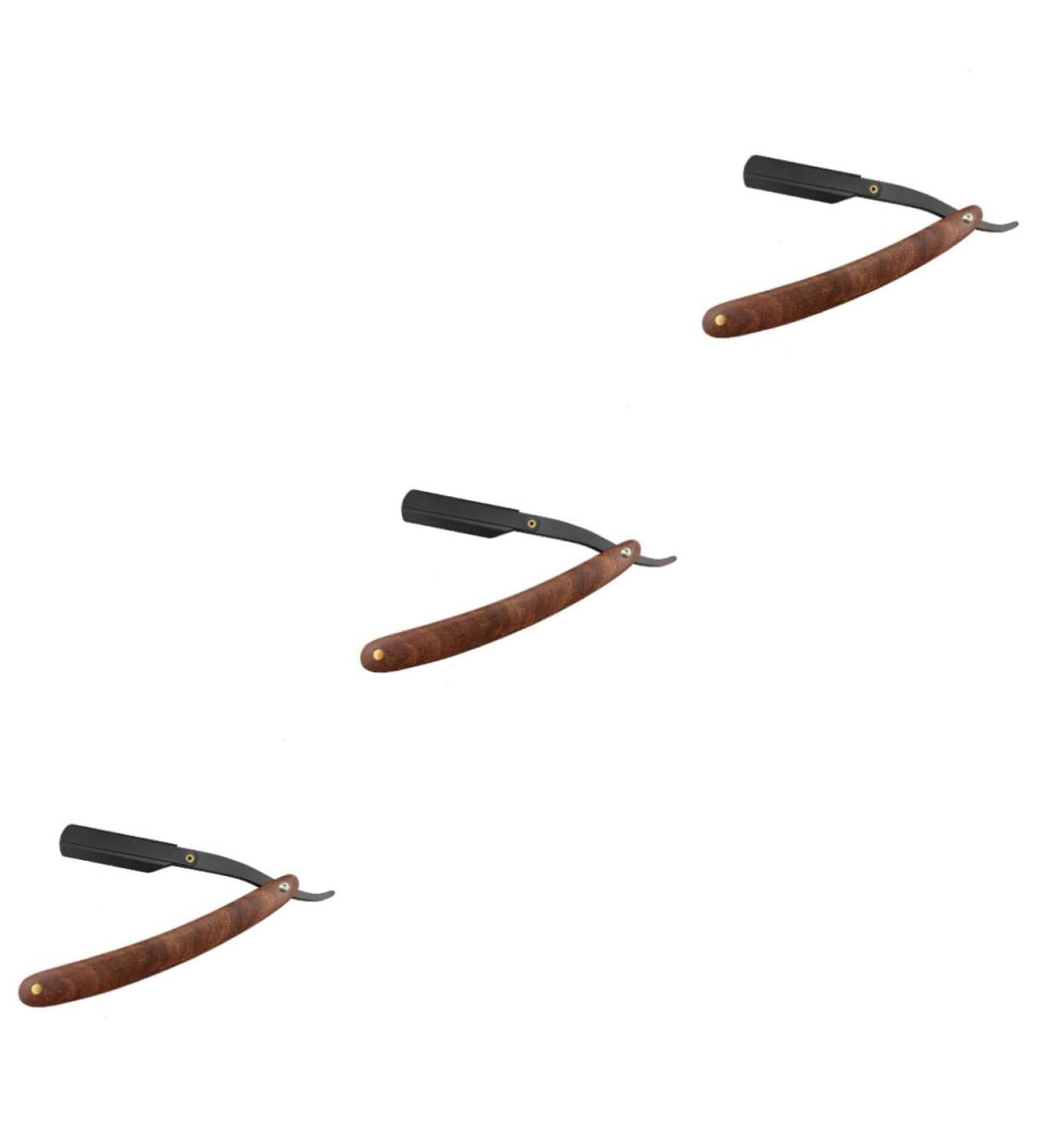 Buy Angoily 3pcs Metal Razor Shaving Set - Safe Wooden Manual Shaver for Men - International Shipping Available - Buy Online on GoSupps.com