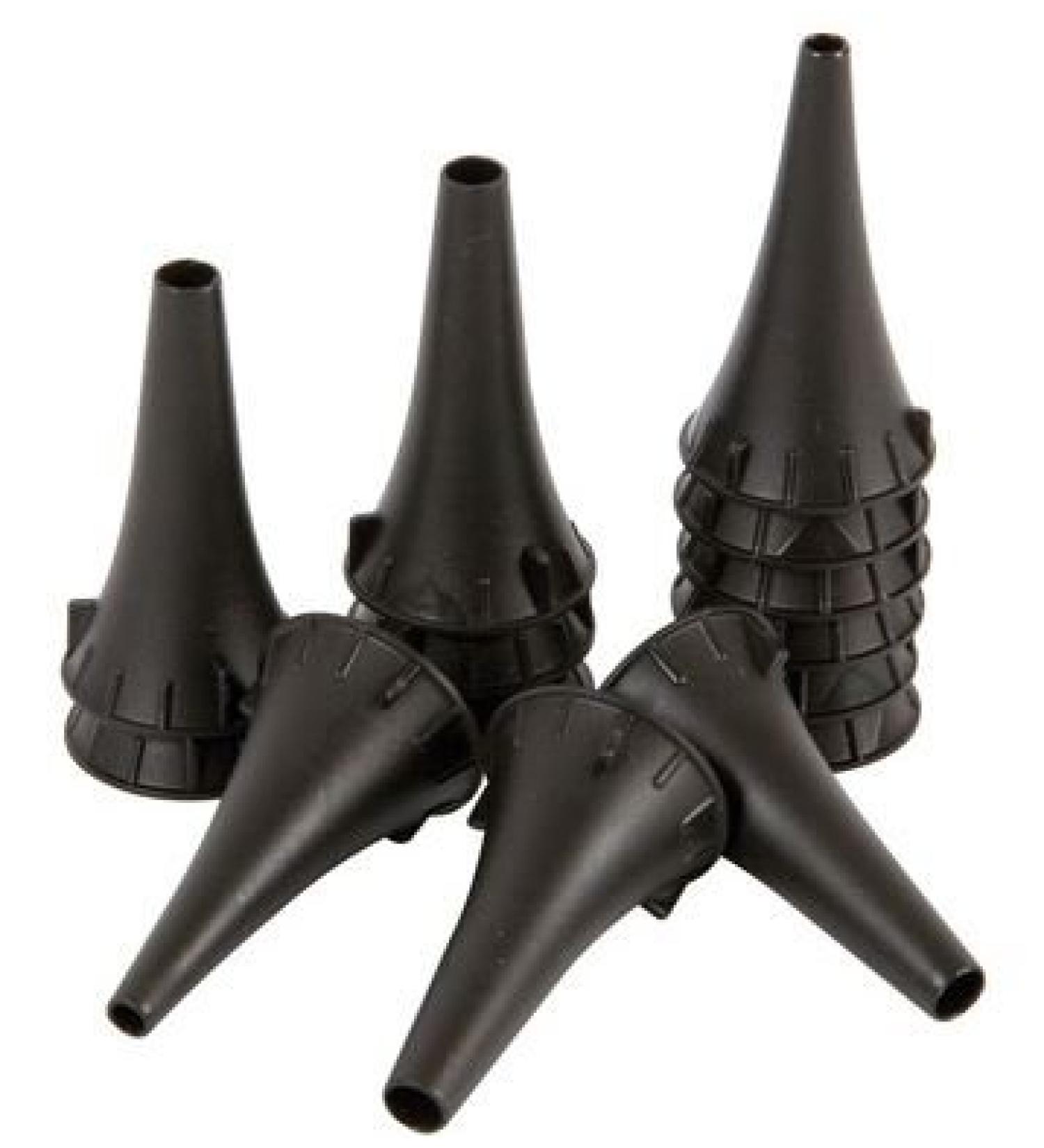 500 Black ECO Disposable Ear Specula 4.0 mm for Heine Kawe and Riester Otoscope