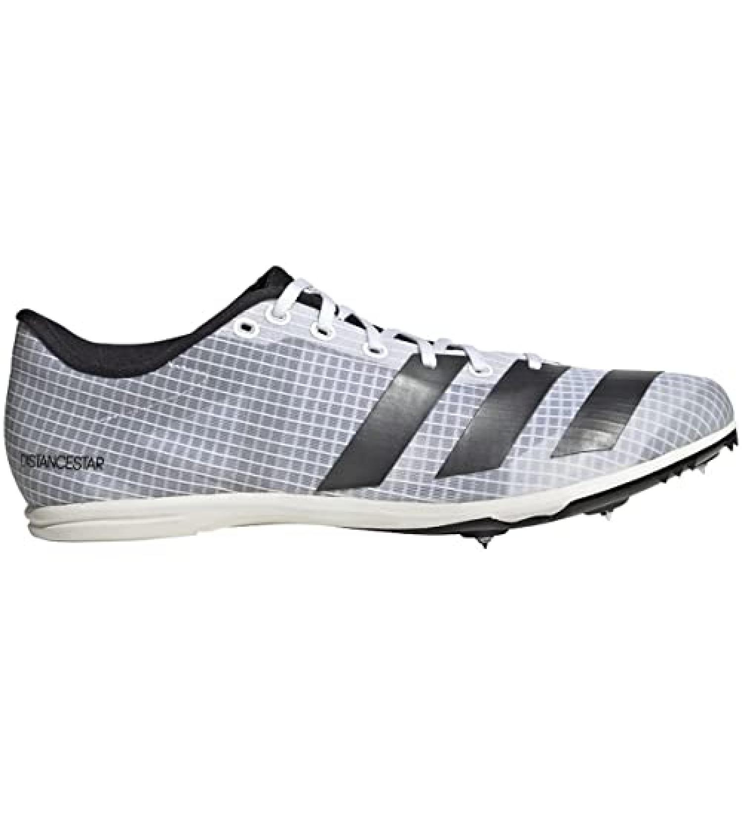 adidas Men's Distancestar Track Shoe 9.5 - White/Night Metallic/Black - Lightweight & Durable - Buy Online on GoSupps.com
