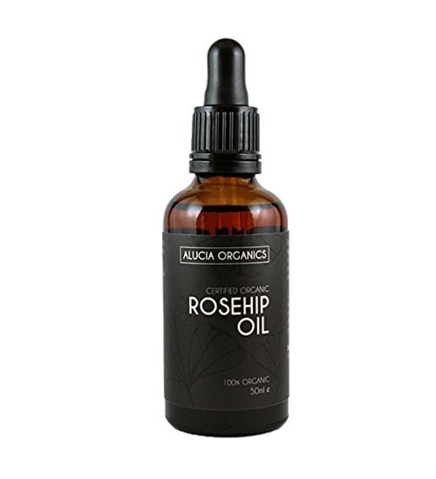 Alucia Organics Certified Organic CO2 Rosehip Oil - Pure Natural Co2 Extracted Certified Organic Vegan Cruelty Free for Skin Face Body (50ml) 50 ml (Pack of 1)