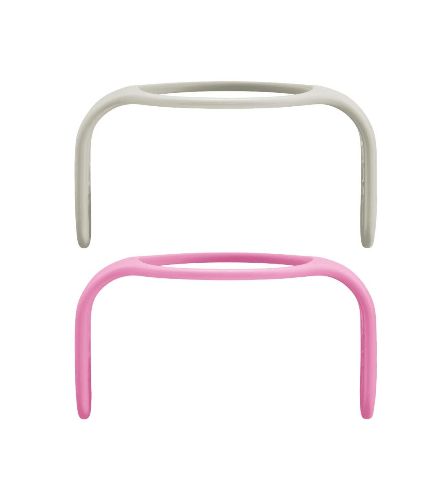 Mam Hold My Bottle Day & Night - Illuminated Handles Ergonomic Non-Slip Grip | 0+ Months - Pink & Neutral Pink (2-Pack) - Buy Online on GoSupps.com