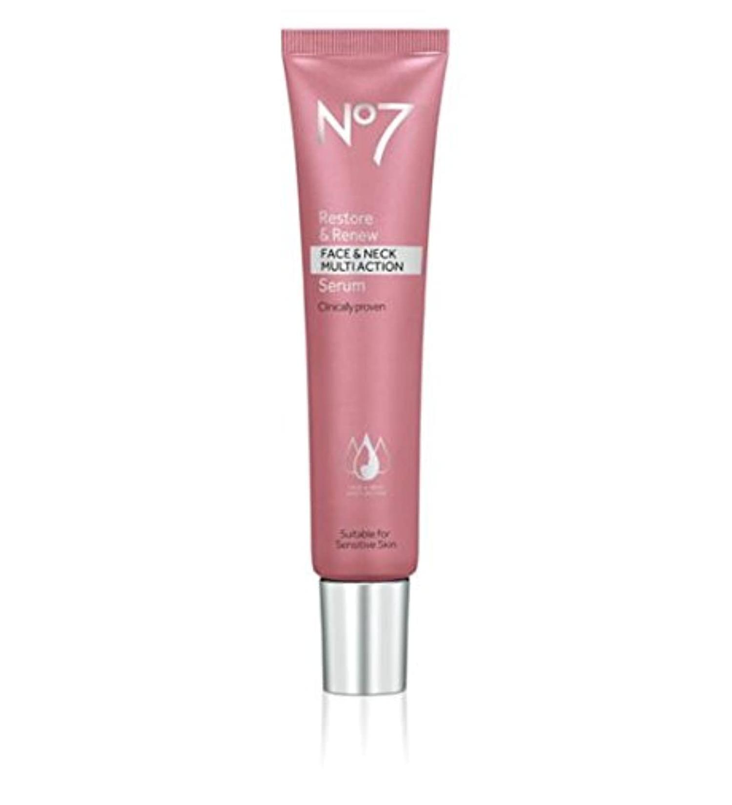No7 Restore & Renew Face & Neck MULTI ACTION Serum 30ml