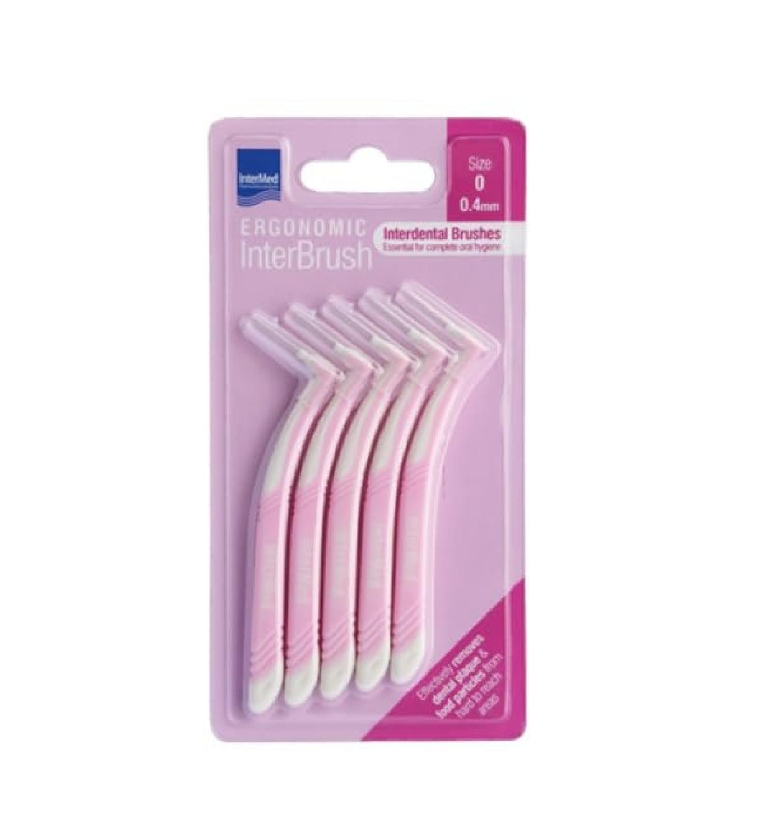 Intermed Ergonomic Interdental Brushes Size 0 (0.4 mm) Pack of 5