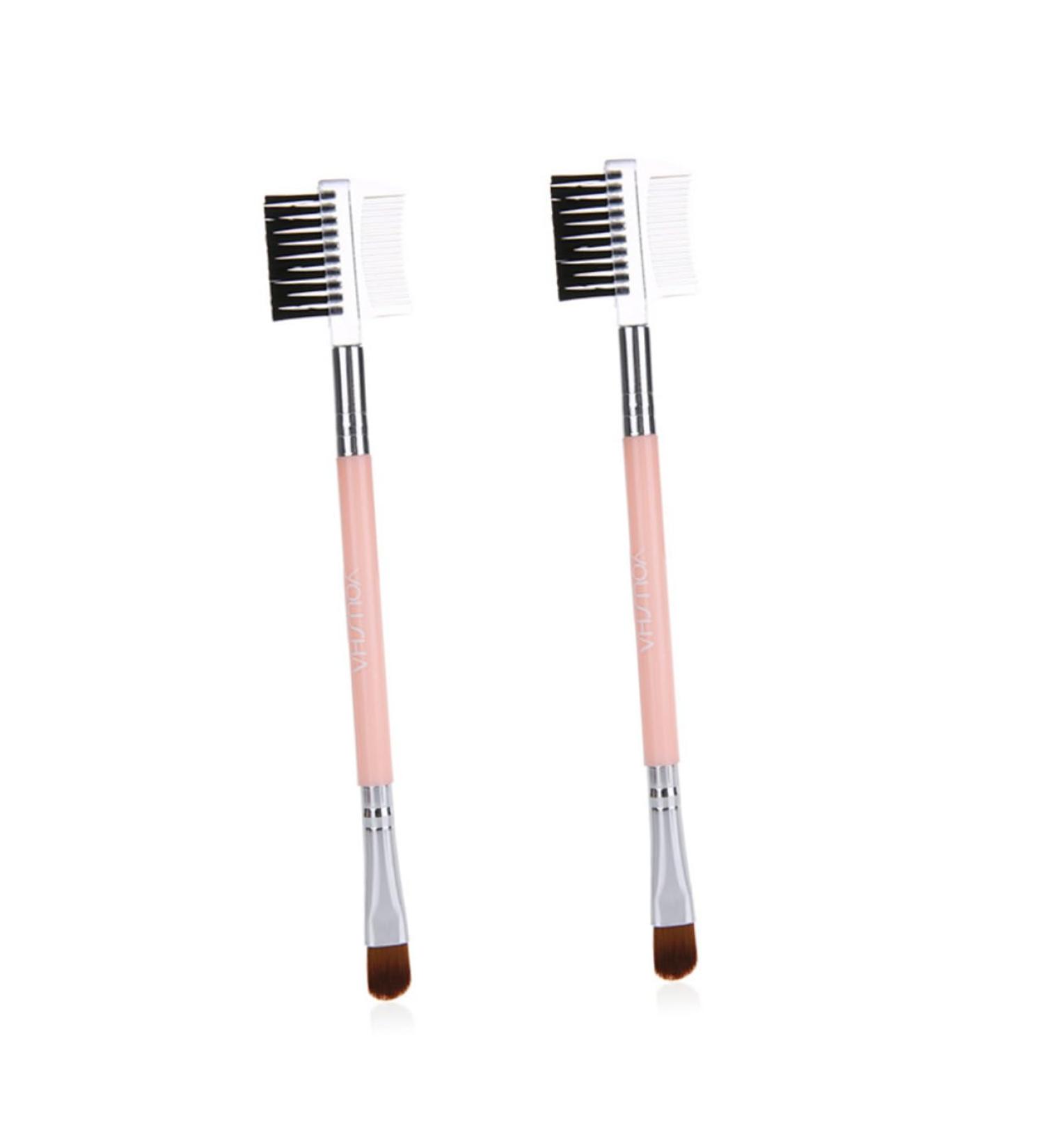 Didiseaon 1 Duo Eyebrow Brush - Professional Double-Headed Makeup Brush for Eyeshadow & Eyelash - Miss Pink Cosmetics Tool for Flawless Makeup - Buy Online on GoSupps.com