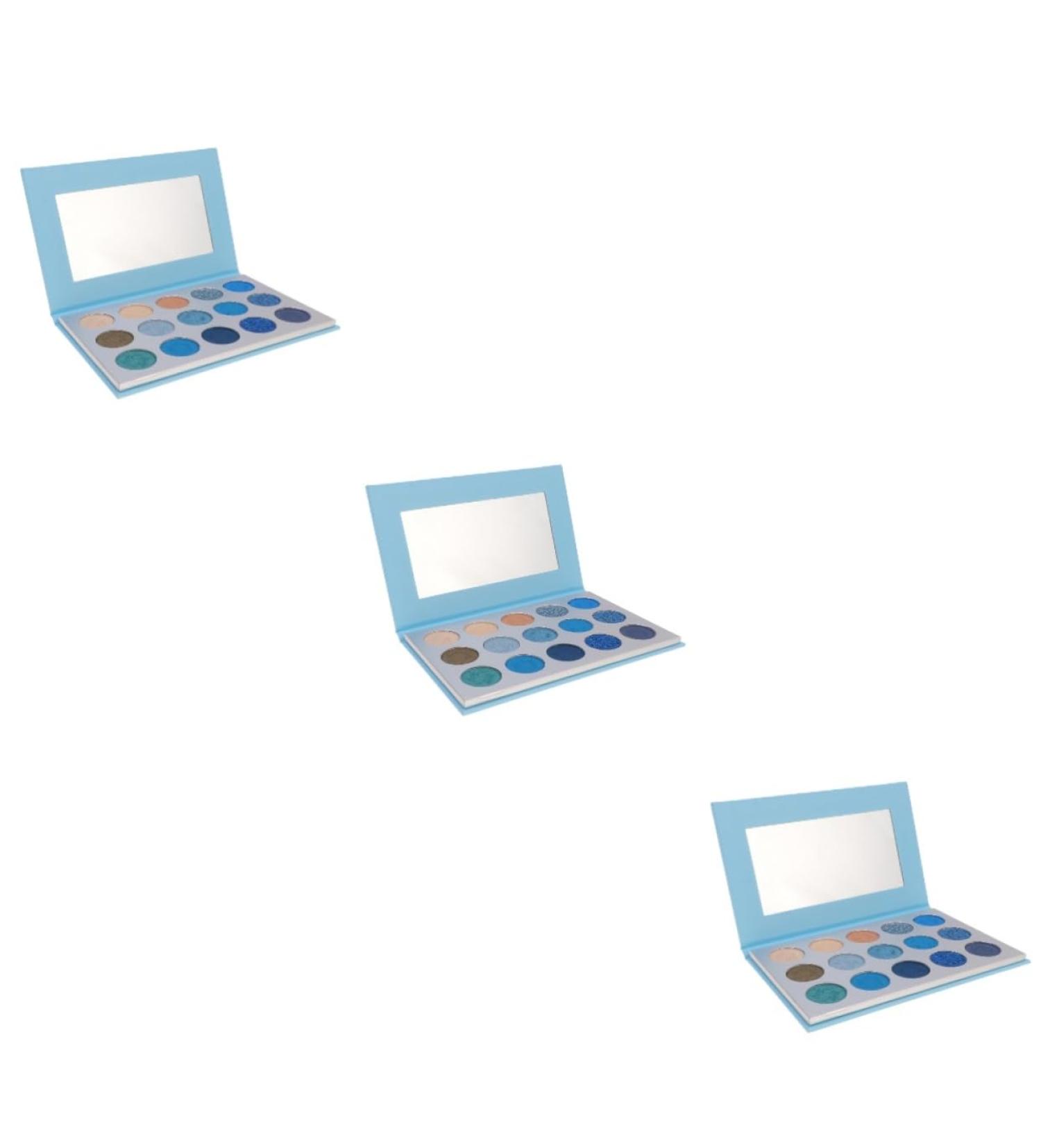 Beavorty 3pcs 15 Eyeshadow Compact Eyeshadow Palette Eye Shadow Glitter Miss Makeup Palette 1 count (Pack of 1) Bluex3pcs - Buy Online on GoSupps.com