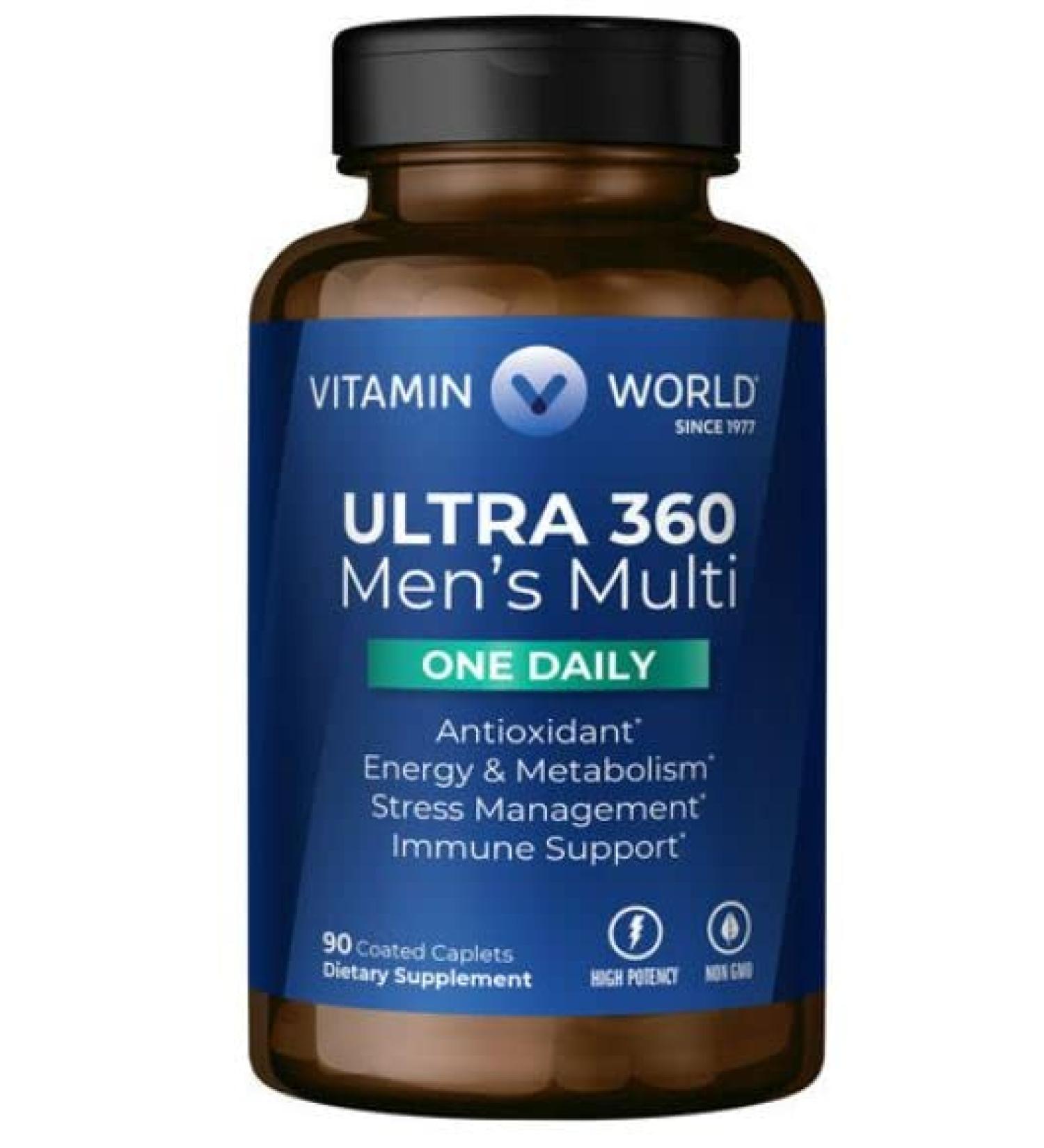 Vitamin World Ultra 360 Men's Multi One Daily - Comprehensive Daily Multivitamin for Men - Buy Online on GoSupps.com