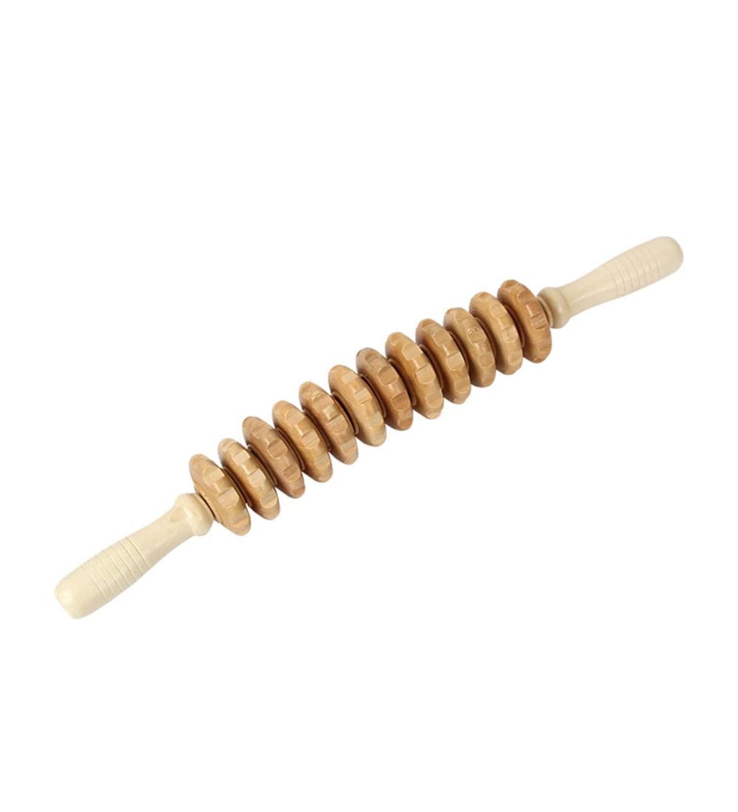 Premium Hovceh Wooden Massage Roller & Scooter - Anti-Cellulite Maderotherapy Set for Deep Tissue Relief - Buy Online on GoSupps.com