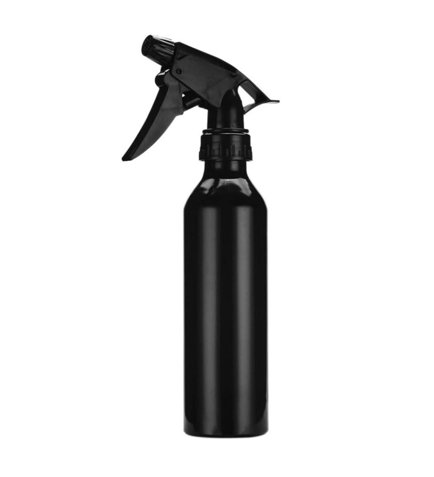 Portable Aluminium Alloy Spray Bottle 250ml - Black Hair Water Sprayer for Barbers | International Shipping - Buy Online on GoSupps.com