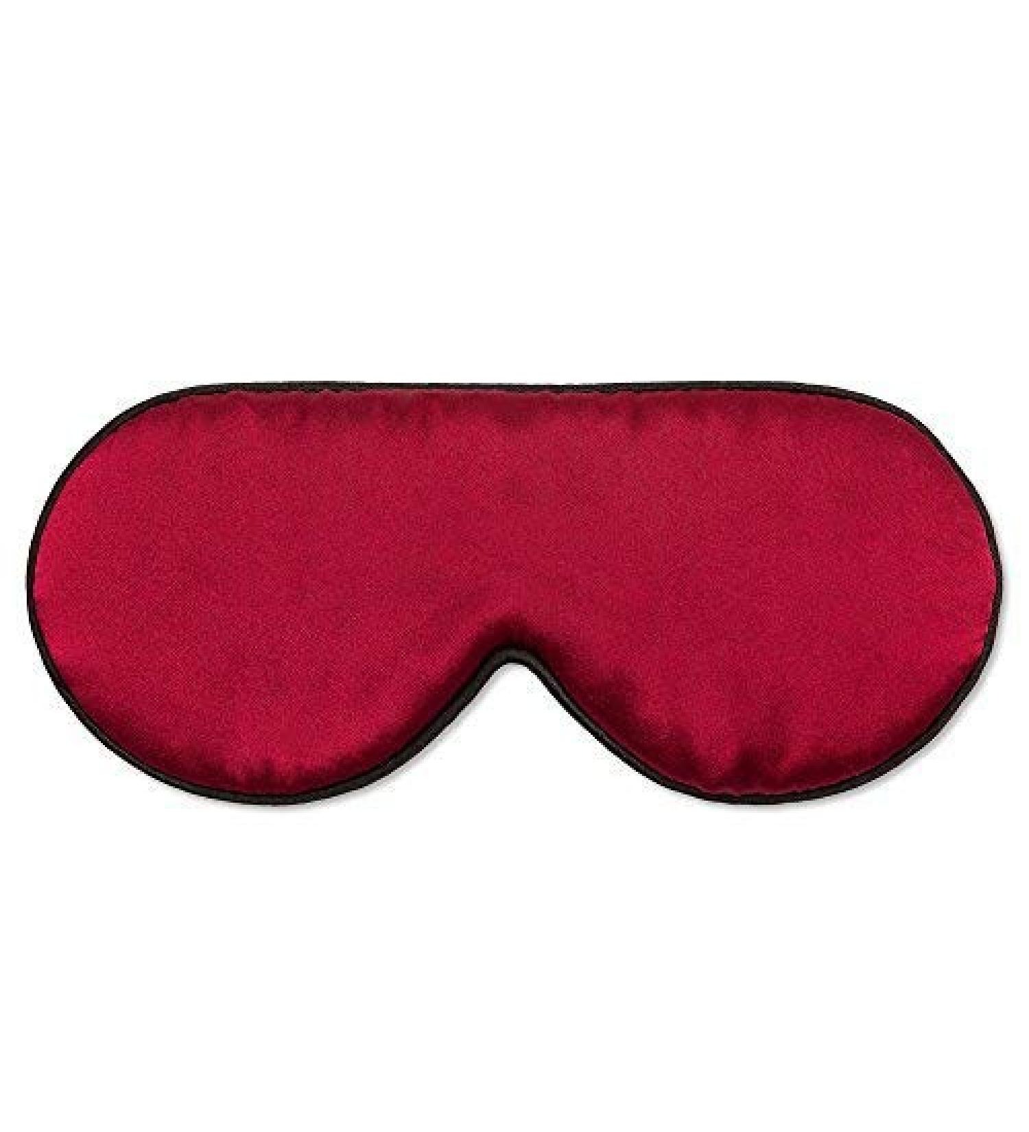 Morus Organic Mulberry Silk Sleep Mask - Adjustable Light-Blocking Non-Toxic 22MM Silk in Red | Luxury Sleep Accessory - Buy Online on GoSupps.com