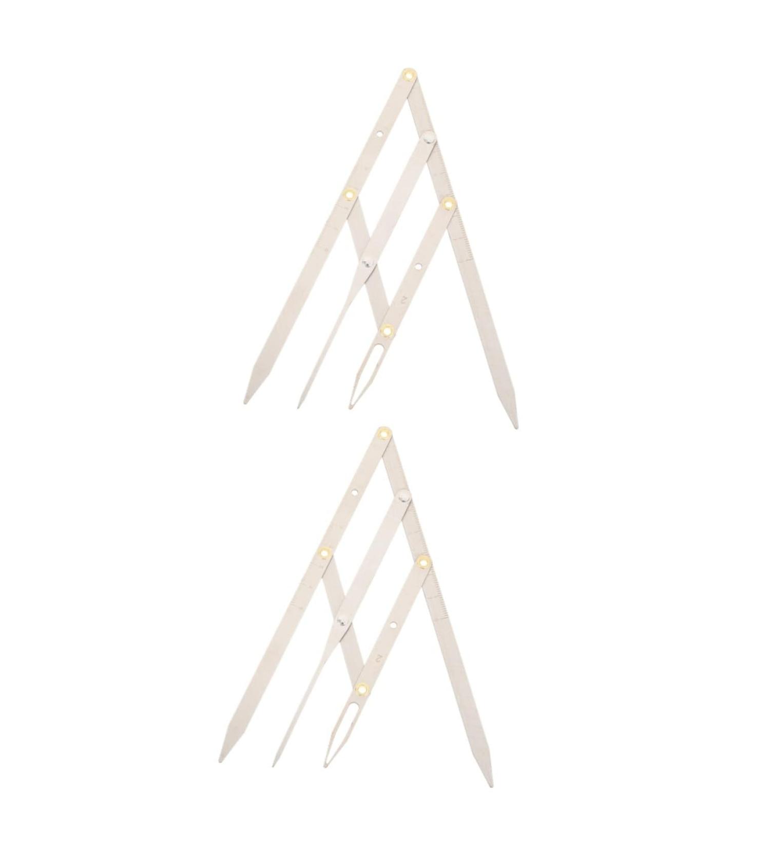 Ipetboom 2 Pcs Second Generation Scale Golden Ratio Stencil Kits Molds Eyebrow Measurement Tool Metal 25x5x0.6cmx2pcs Silverx2pcs - Buy Online on GoSupps.com