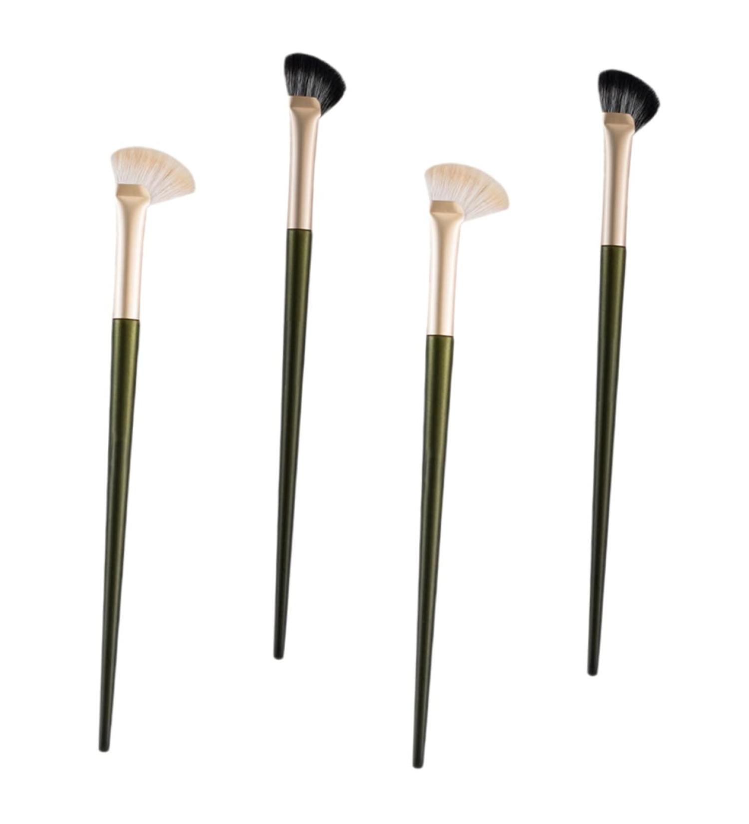 PAMINGONO 4pcs Nose Shadow Brush Angled Eyeshadow Brush Eye Concealer Brush Flat Concealer Brush Wooden Handle - Buy Online on GoSupps.com
