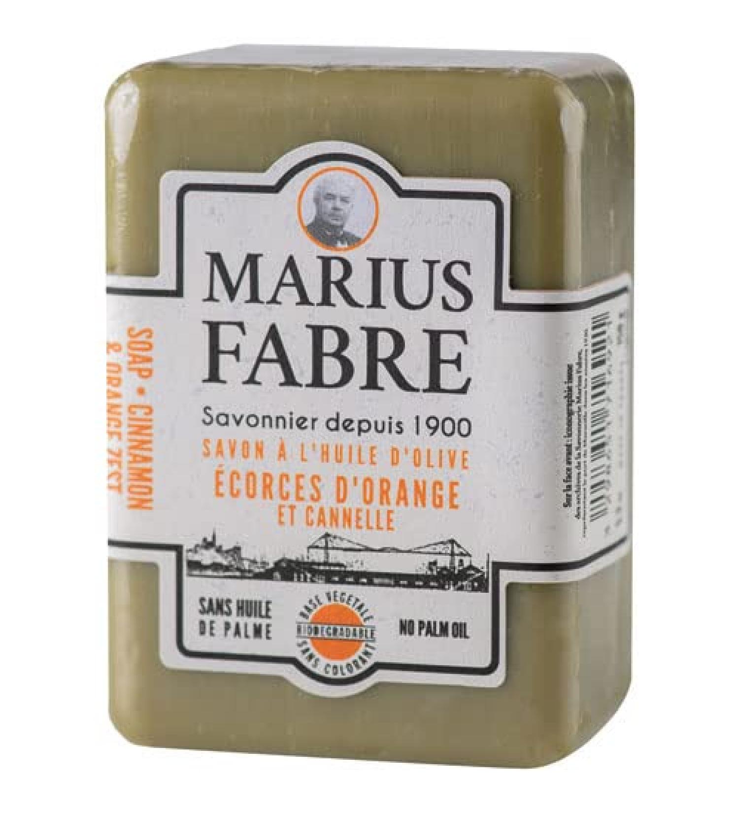 MARIUS FABRE - 150 G SOAP WITH ORANGE PEEL AND CINNAMON IN OLIVE OIL 1900-150ORSP