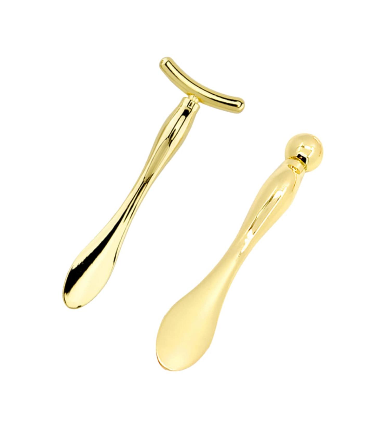 Beaupretty 2pi ces Outils De Beaut Pour Yeux Spatule Et De Massage Pour Application De Contour Des Yeux Et Massage Anti- d me Couleur Dor e - Buy Online on GoSupps.com