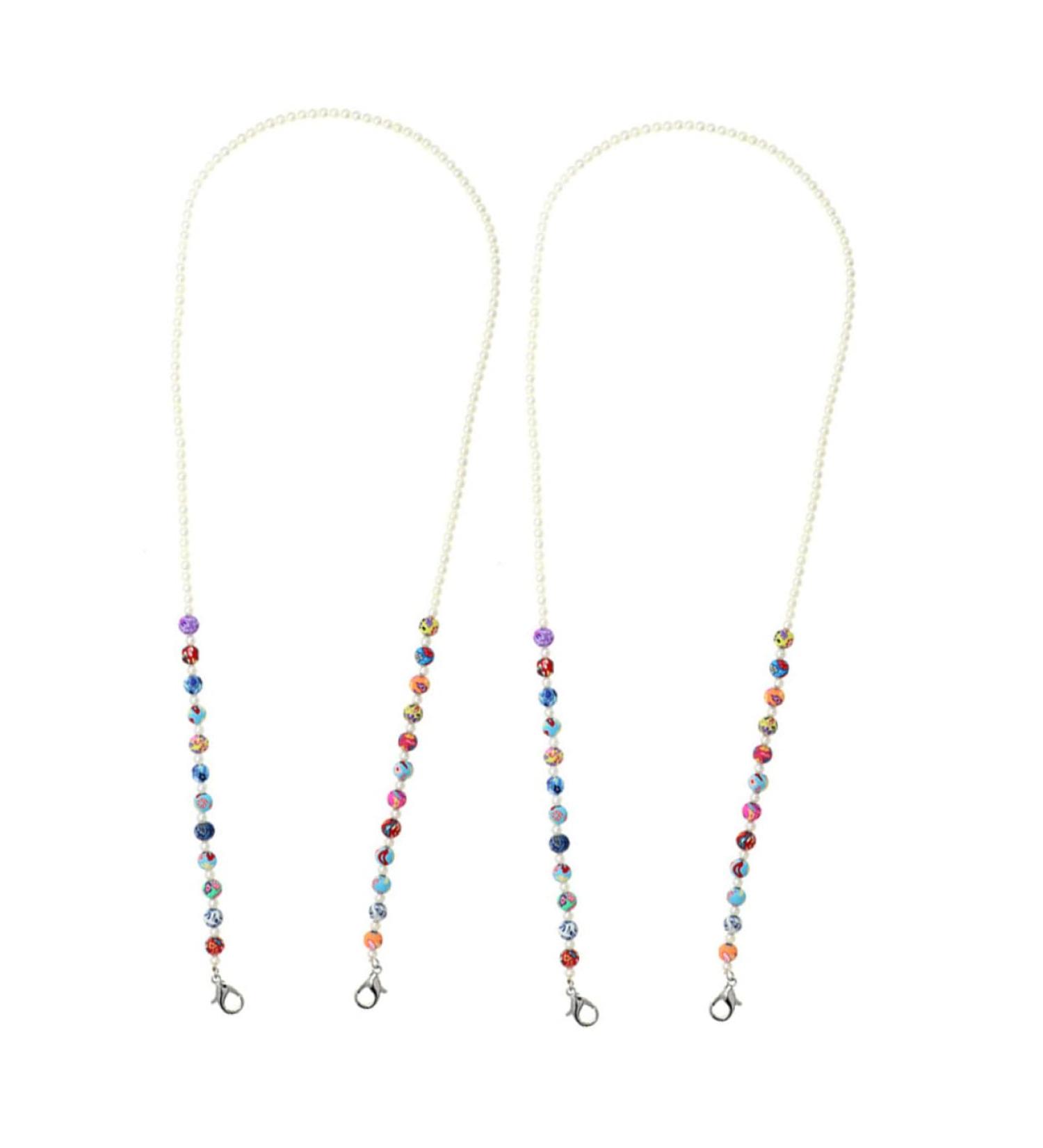 FOMIYES 2pcs Anti-Drop Chain for Glasses | Stylish Reading Glasses Accessory with Artificial Pearl | International Shipping Available - Buy Online on GoSupps.com