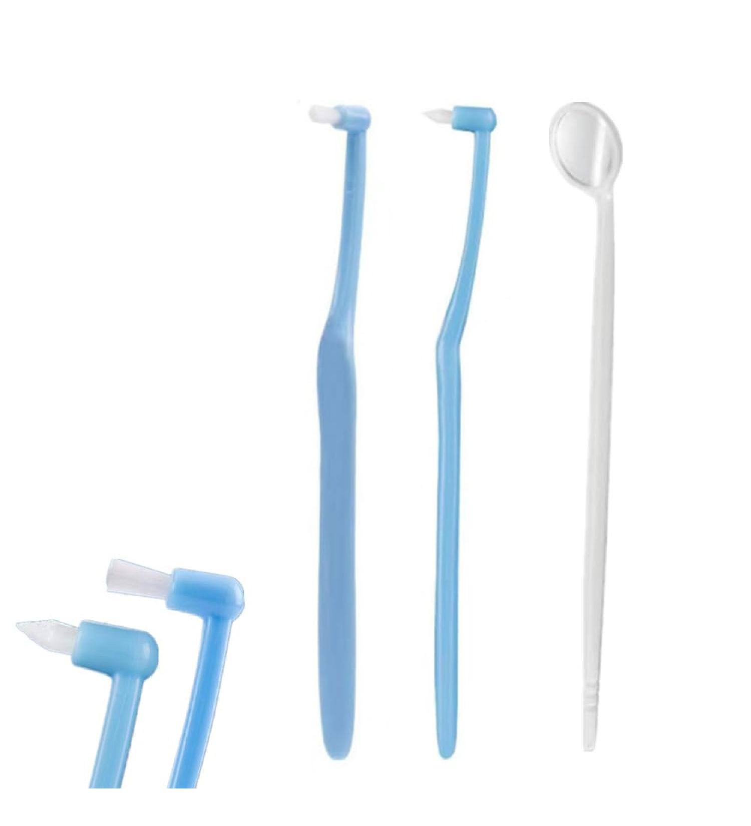 End Tuft Toothbrush Set - Round & Pointed Toothbrush for Optimal Oral Hygiene | Ideal for Braces Cavities Tooth Gaps Tartar Wisdom Teeth & Deep Cleaning - Buy Online on GoSupps.com