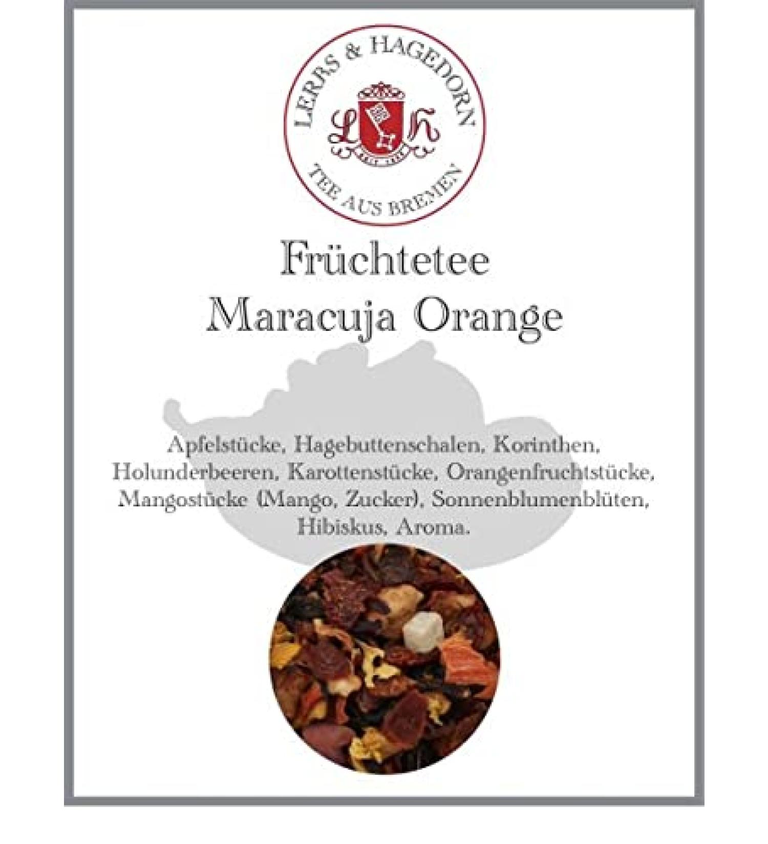  Lerbs & Hagedorn Passion Fruit Orange Fruit Tea 250g - Buy Online on GoSupps.com