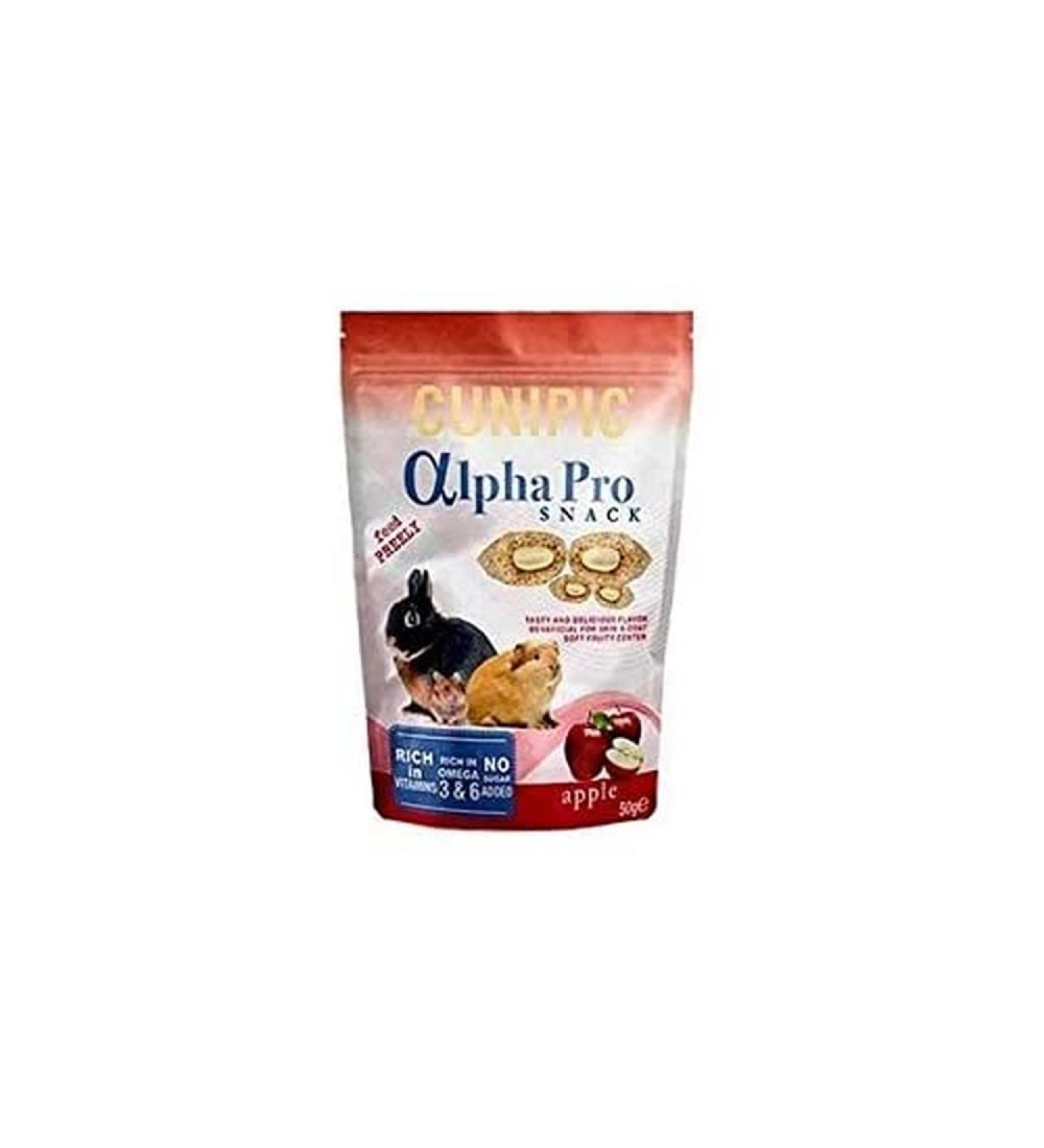 CUNIPIC Alpha Pro ROEDOR Snack MANZANA 10X50GR (NDR)