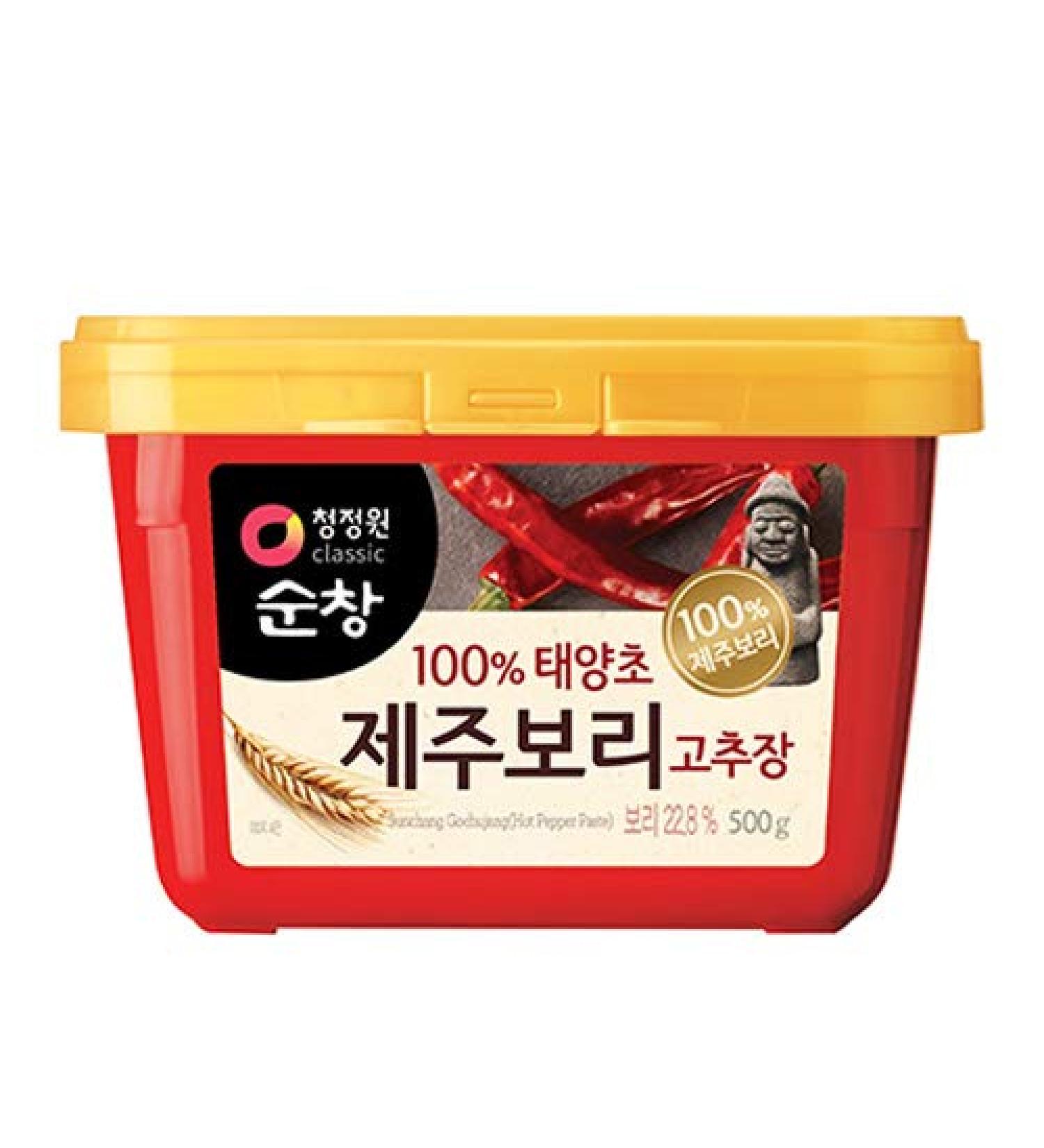 Chung Jung One Sunchang Jeju Barley Pepper Paste Gold (Gochujang) 500g 1EA   100%    (1.10) 1.1 Pounds