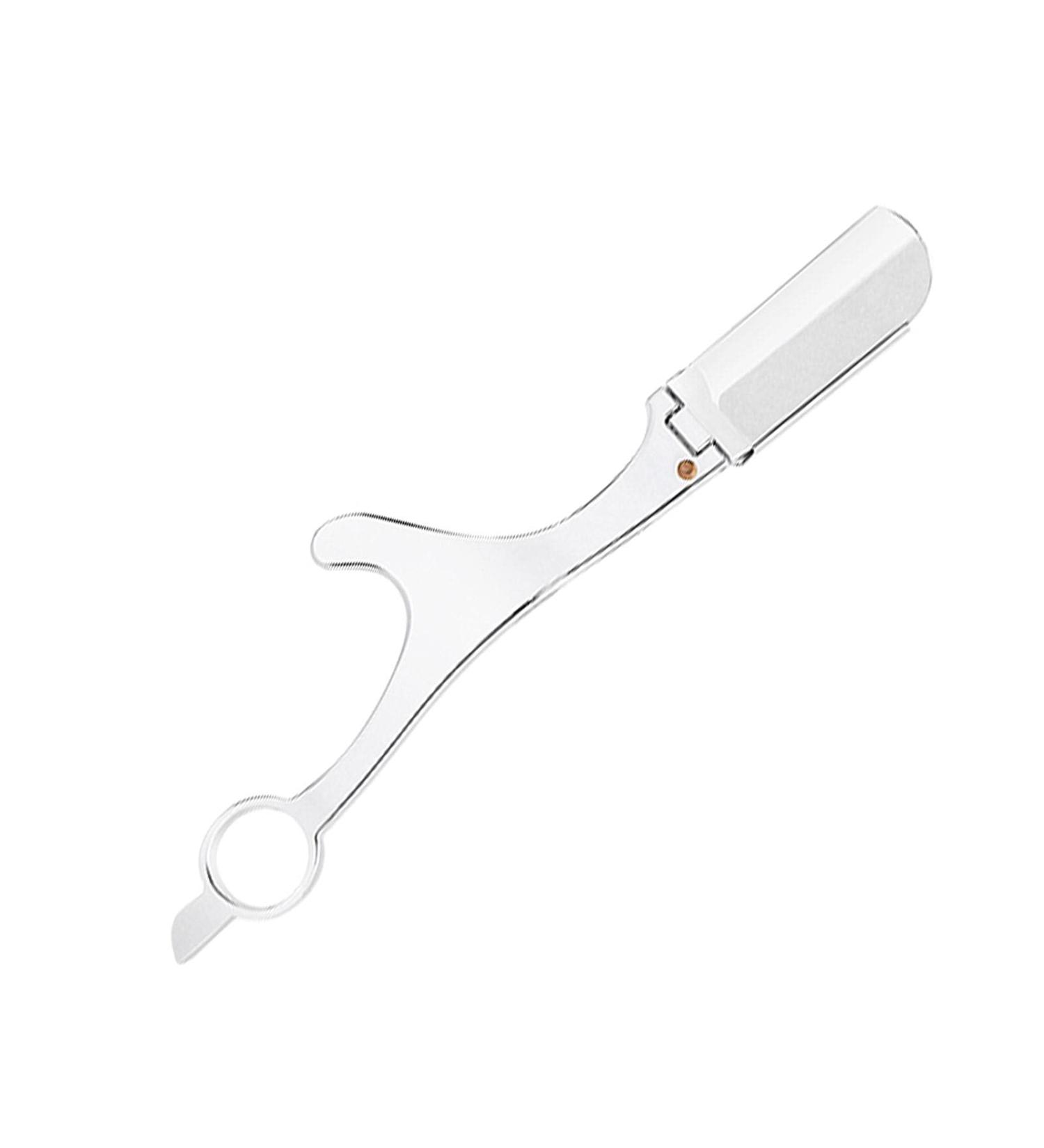 Buy Aerodynamic Silver Straight Razor for Men - Non-Slip Galvanic Metal - Perfect for Barbers & Home Grooming - Buy Online on GoSupps.com