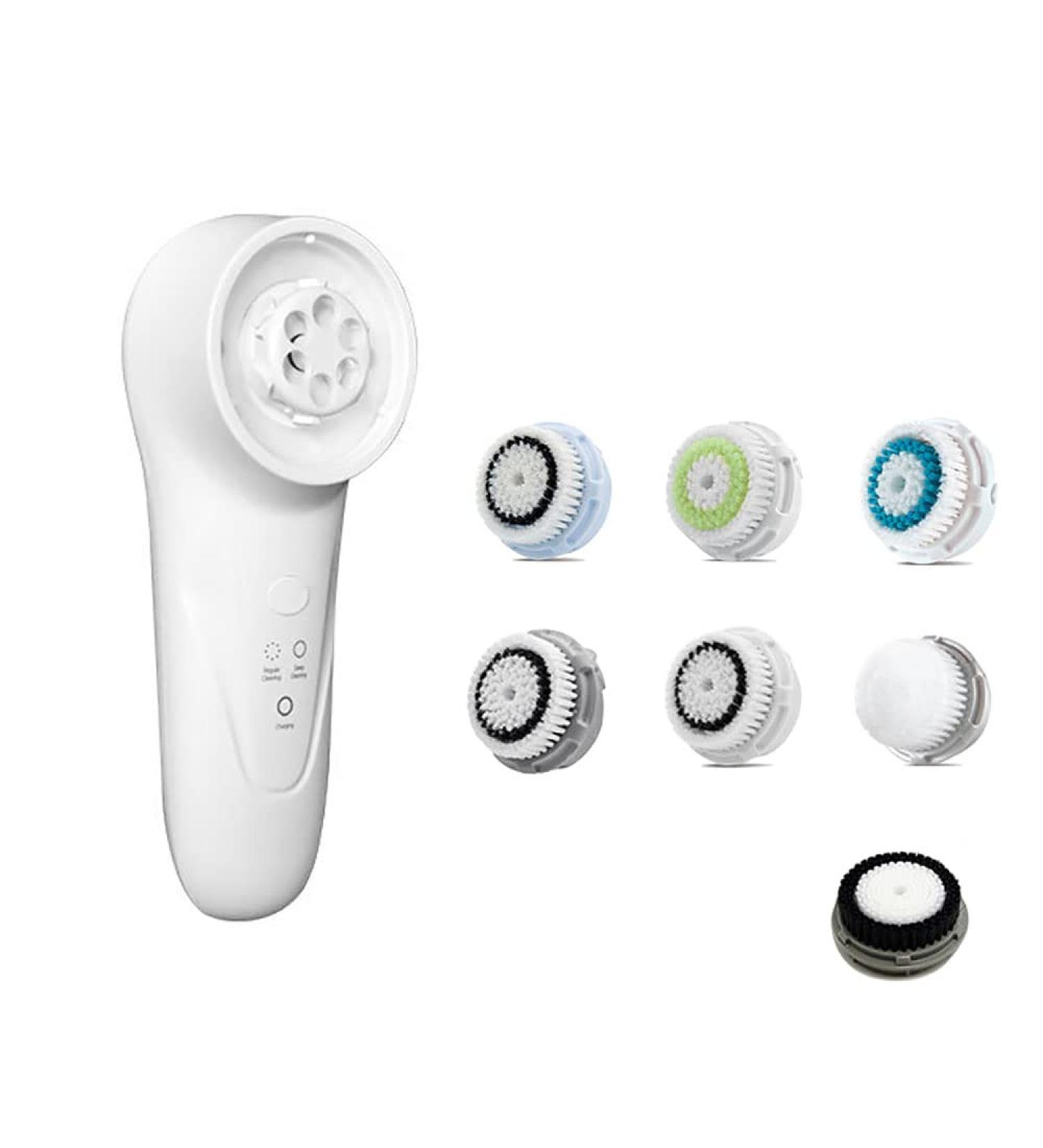 Electric Facial Cleansing Brush IPX7 Waterproof Facial Cleansing Tool With 7 Brush Heads USB Magnetic Charging Electric Facial Scrubber for Women - Buy Online on GoSupps.com