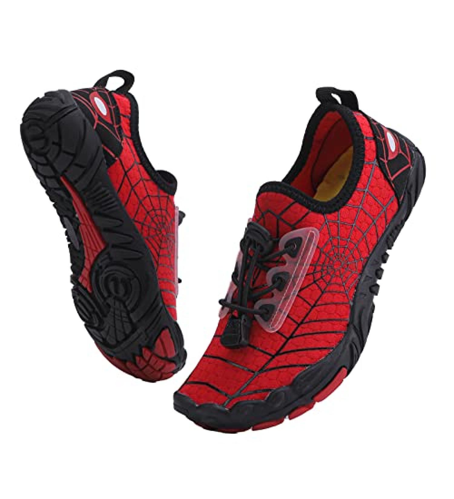 Kids Quick Dry Aqua Socks - Non Slip Beach Swim Shoes for Boys Girls - Lightweight Outdoor Sports Shoe - Red - Size 12.5 Little Kid - Buy Online on GoSupps.com