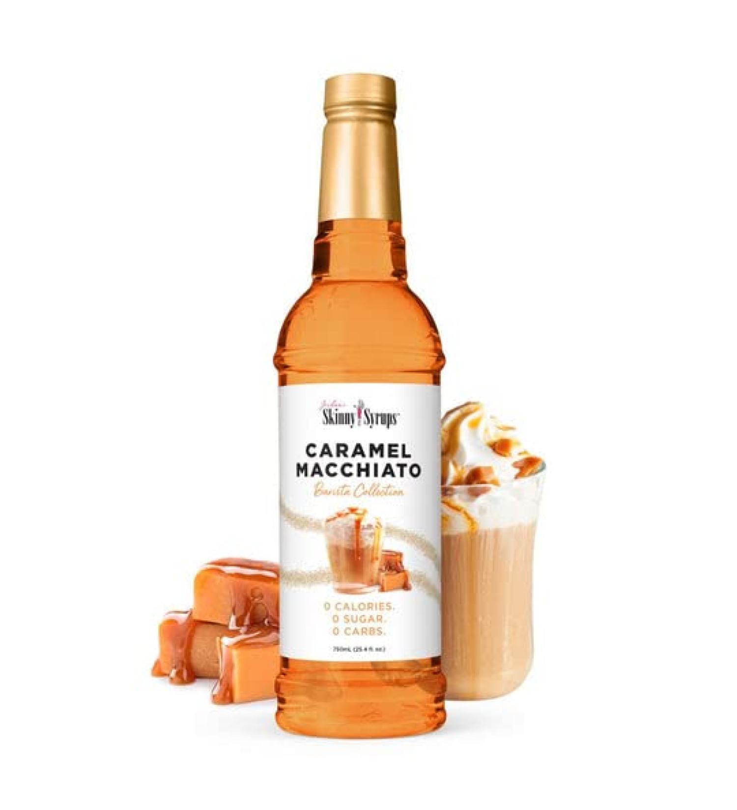 Jordan's Skinny Syrups Barista Collection Caramel Macchiato Syrup 750ml | 0 Calories | 0 Sugar | 0 Carbs. Vanilla Caramel 750 ml (Pack of 1)