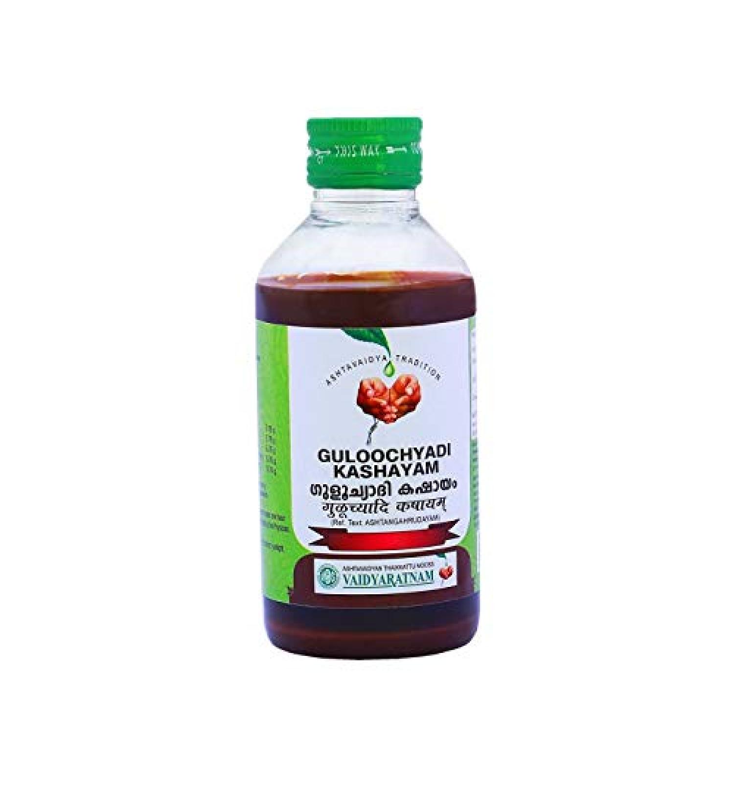 Pack of 2 Vaidyaratnam Oushadhasala Guloochyad Kashayam (200 ml) – by Venus.Exports