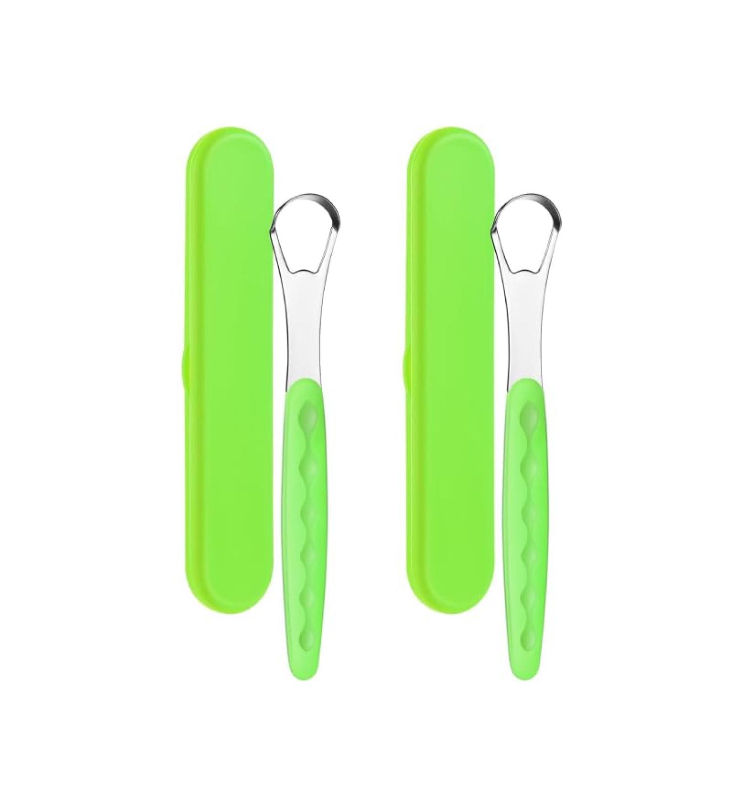 Generic 2 PIECE Non-Slip Metal Tongue Scraper