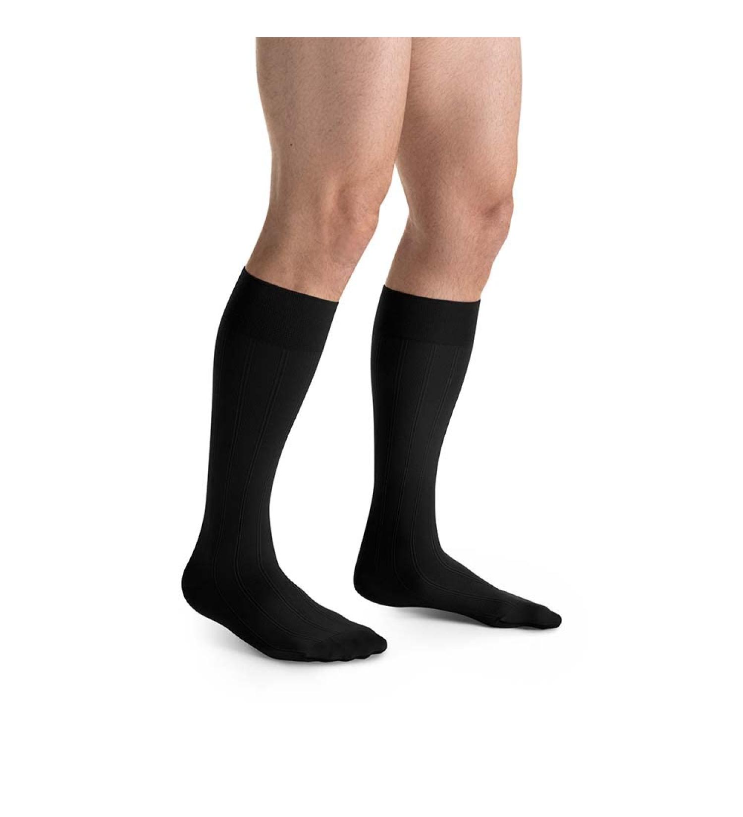 JOBST forMen Casual Compression Stockings 15-20mmHg - Knee High Closed Toe Black X-Large Full Calf | International Shipping Available - Buy Online on GoSupps.com