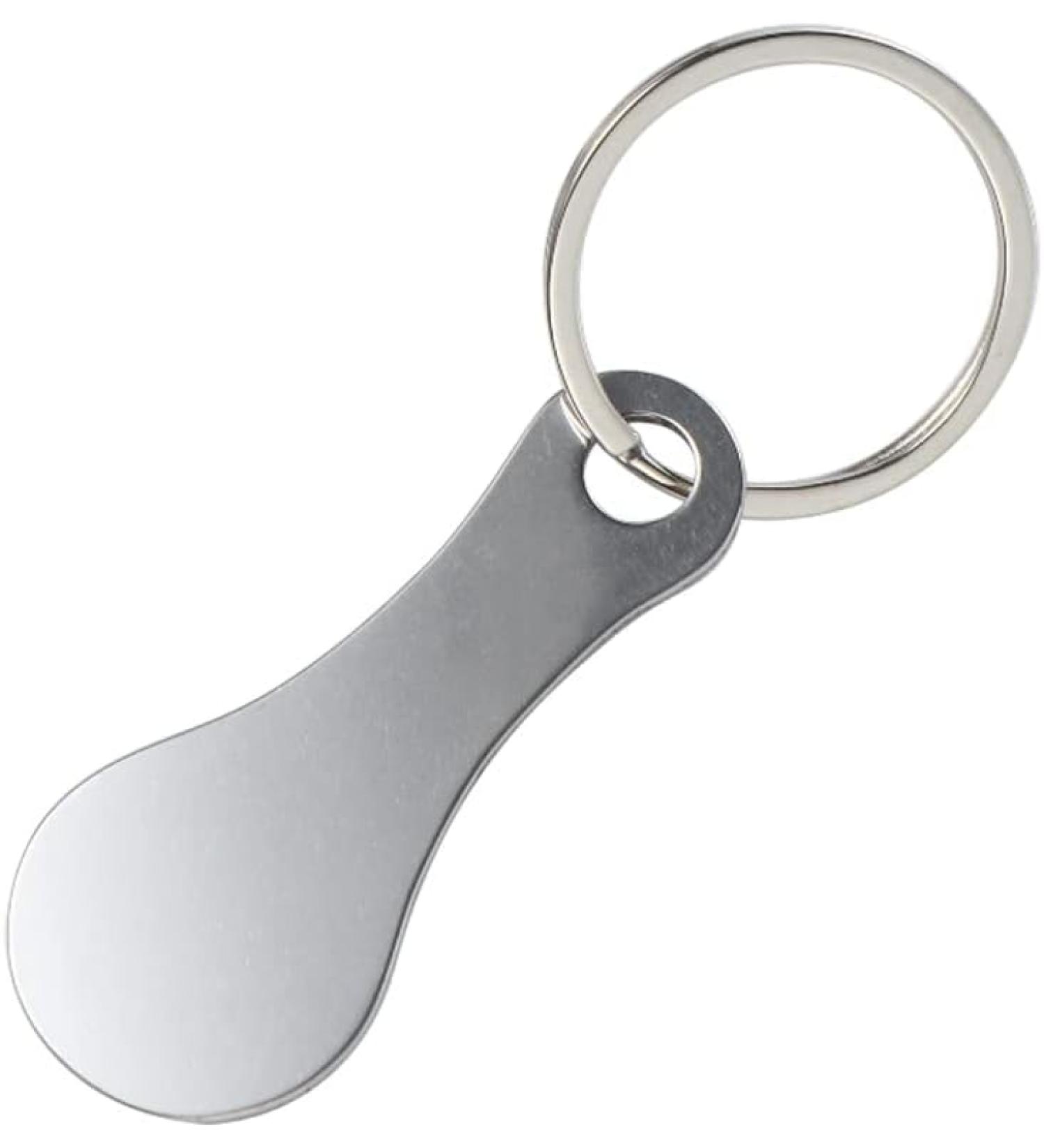 Buy 2 Sets Stainless Steel Shopping Trolley Tokens & Key Rings - Durable Metal Coin Holder & Wine Bottle Opener - Perfect for DIY & Couples - Buy Online on GoSupps.com
