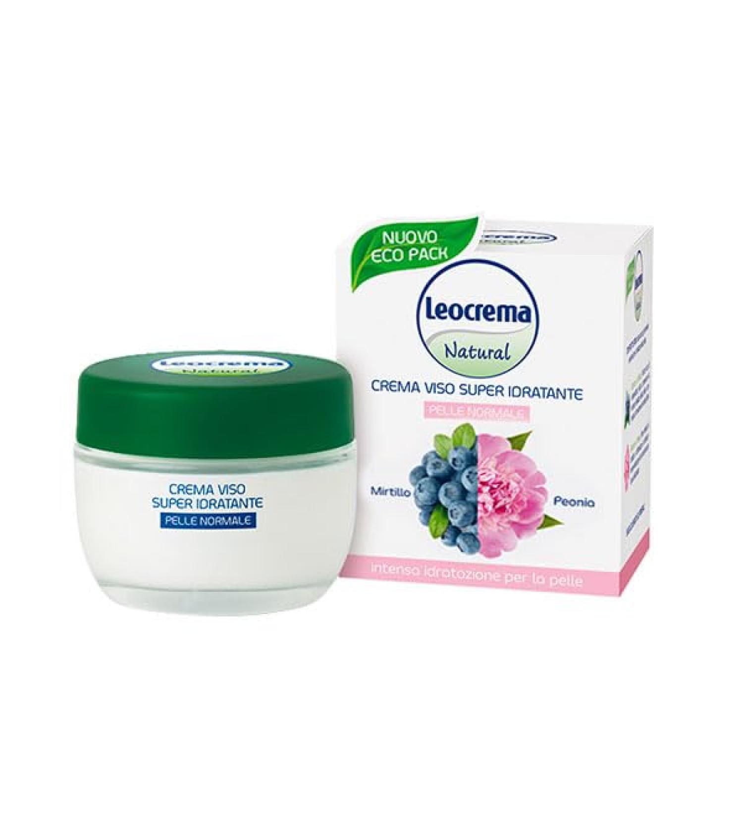 Leocrema Natural Super Moisturizing Face Cream with Blueberry and Peony 50 ml.