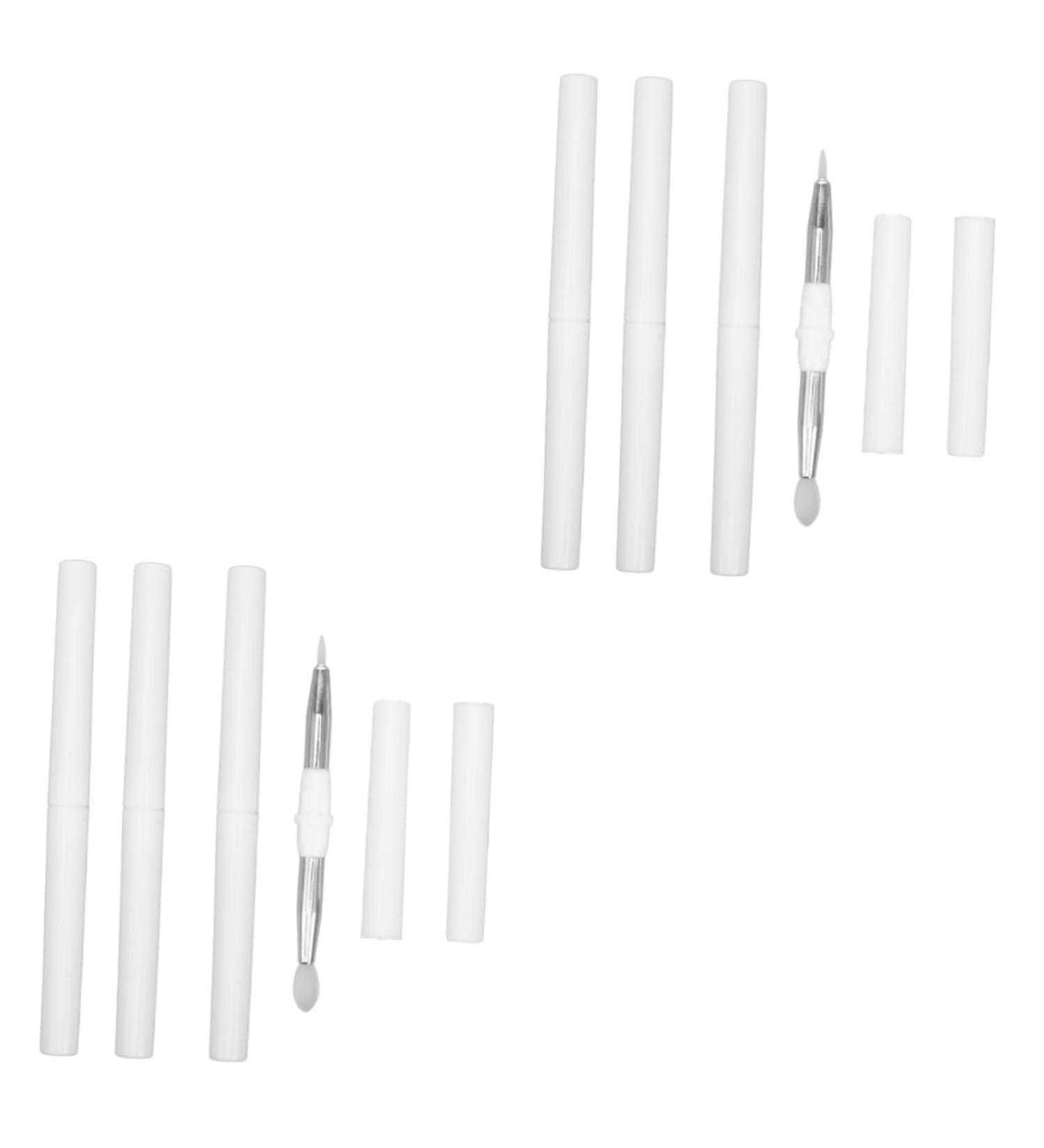 Beavorty 8 Pcs Double-ended Silicone Liner Makeup Accessory Portable Lip Lip Balm Applicator Silicone Eyeshadow Silicone Lip Brush Eyeshadow Makeup Brush Makeup Applicator 12.00X1.00X1.00CMx2pcs Whitex2pcs - Buy Online on GoSupps.com