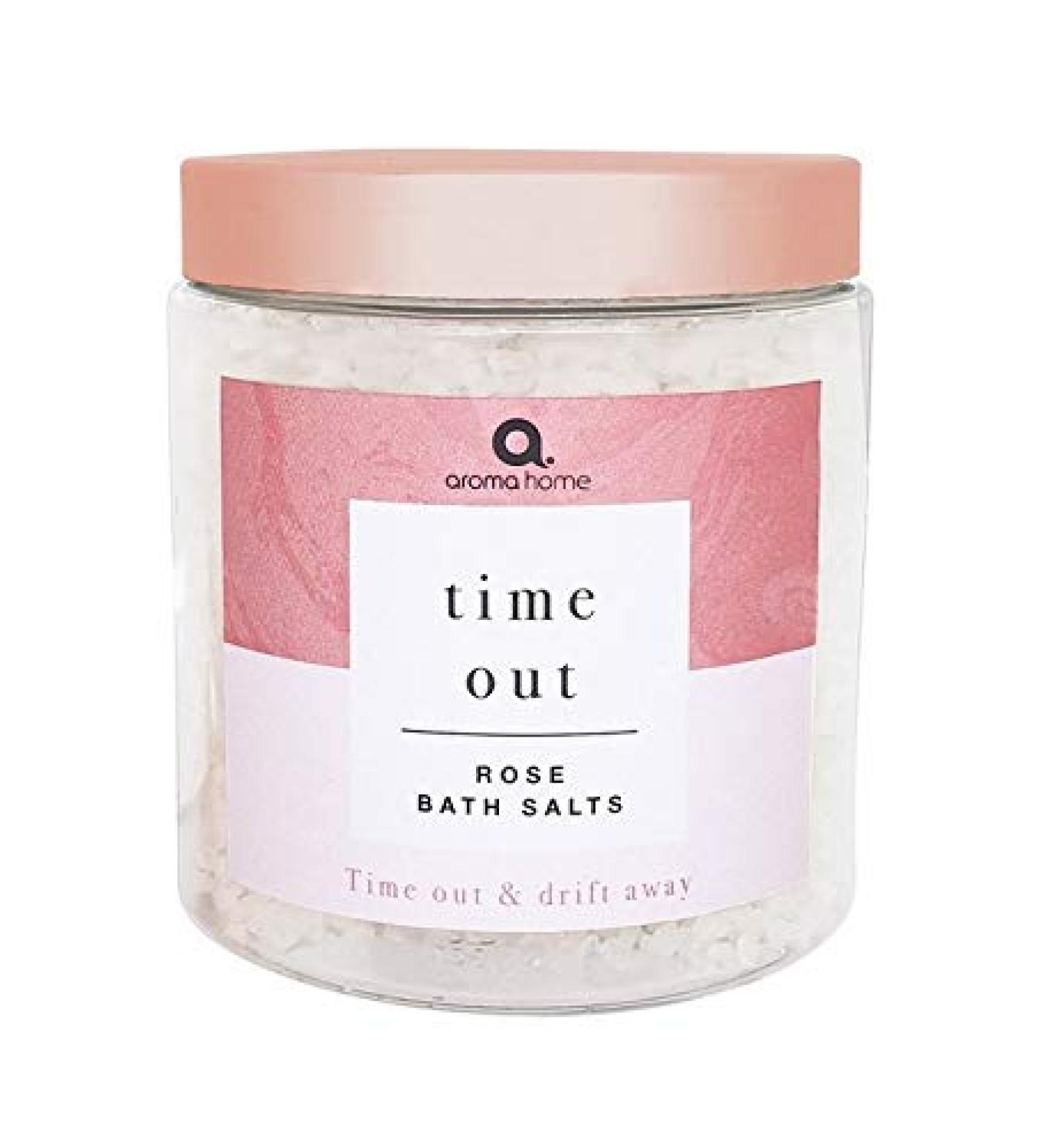 Aroma Home Time Out Bath Salt with rose scent relaxing pampering 730 g