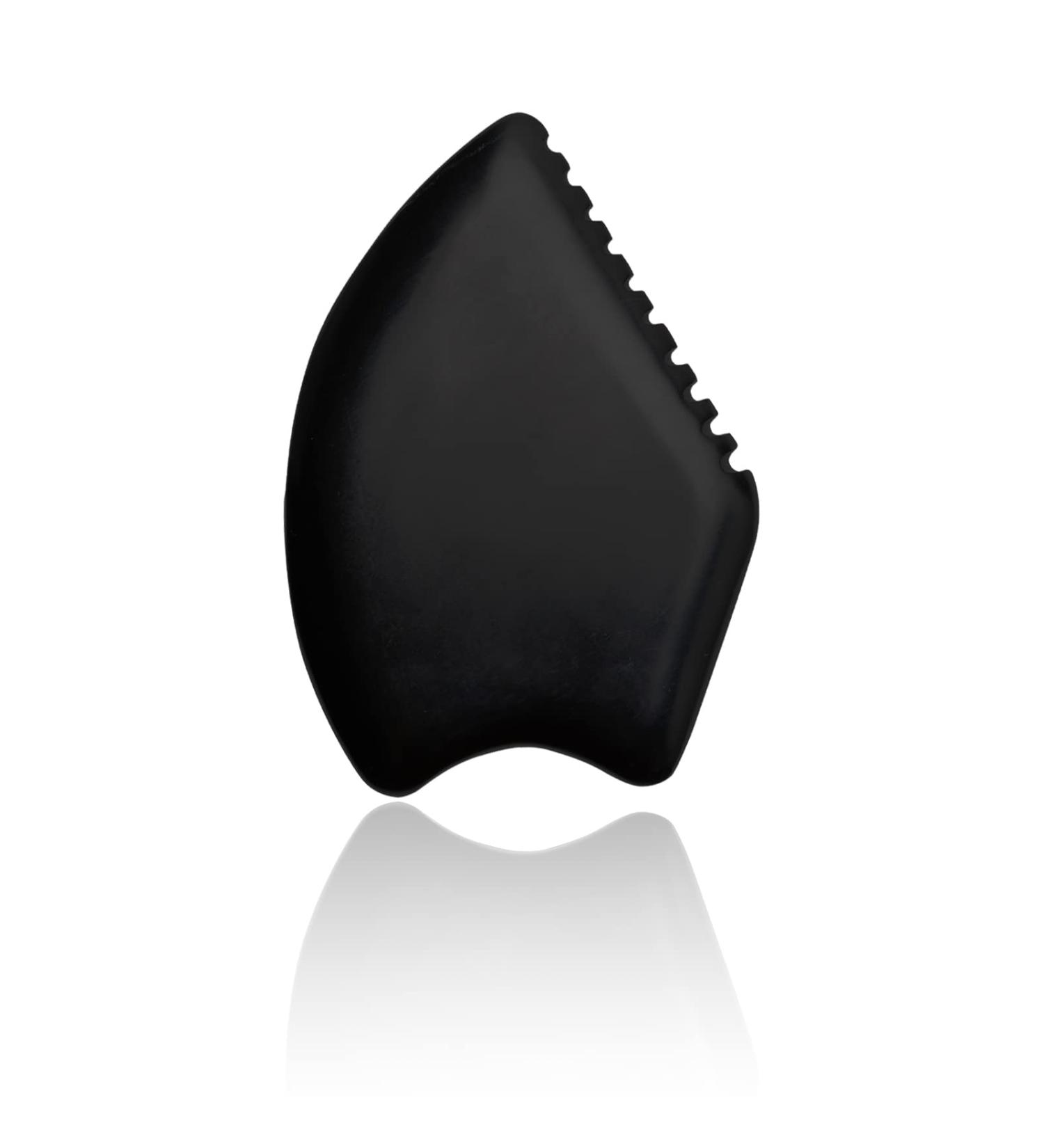 Gua Sha Massage Tool for Women - Black Bianstone Guasha Board for Traditional Acupuncture Therapy and Anti-Aging Skin Care - Buy Online on GoSupps.com