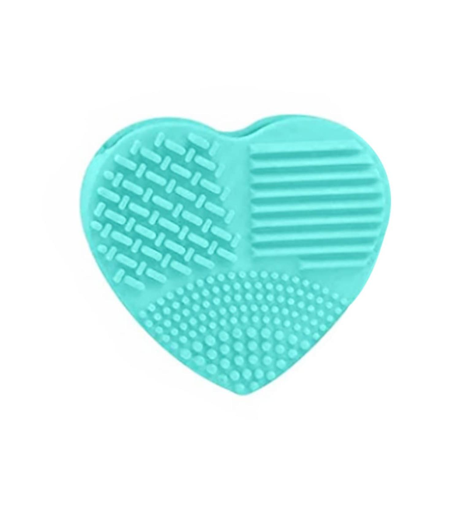 Makeup Brush Silicone Heart-Shaped Makeup Brush Cleaning Brush Heart-Shaped Egg Brush Cleaning Tool Beauty Brush(Green) - Buy Online on GoSupps.com