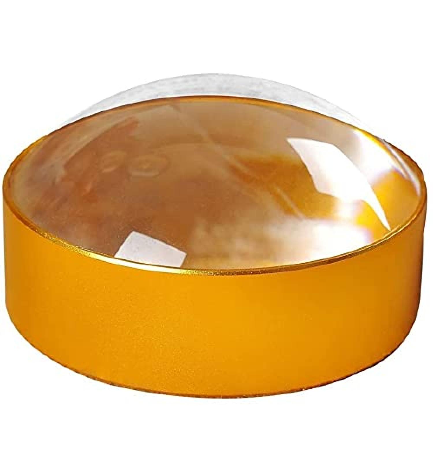 Golden 4X Dome HD Glass Magnifying Portable Desktop Magnifier 75mm/3" for Reading Aid Small Fine Print Newspaper Document Craft and Map Better Life - Buy Online on GoSupps.com