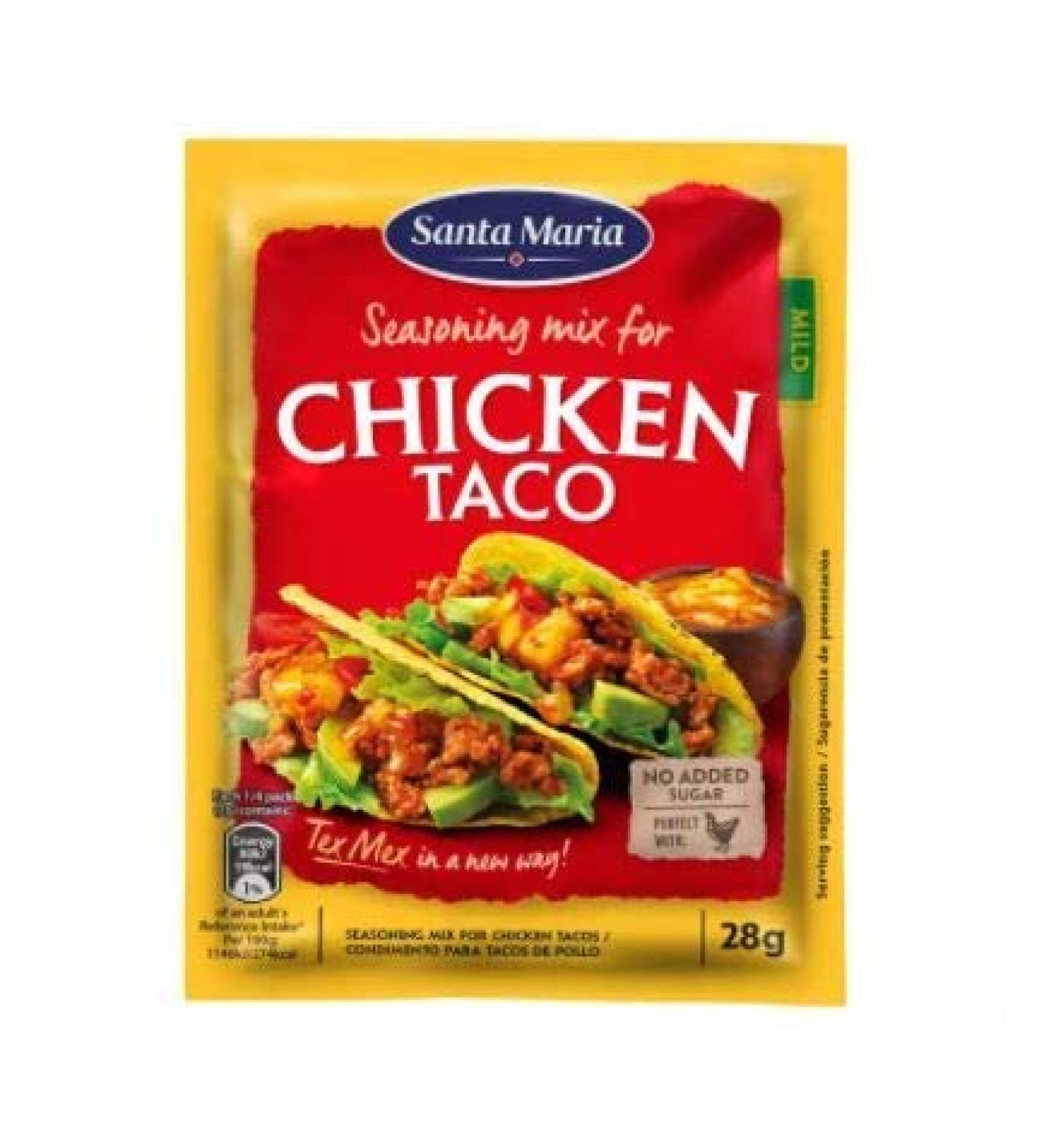 Santa Maria Santa Maria Tex Mex Sweet Chicken Spice Blend 28g - A mix of tacos specially developed for chicken with a taste of oregano sweet chilli garlic and cumin - Buy Online on GoSupps.com
