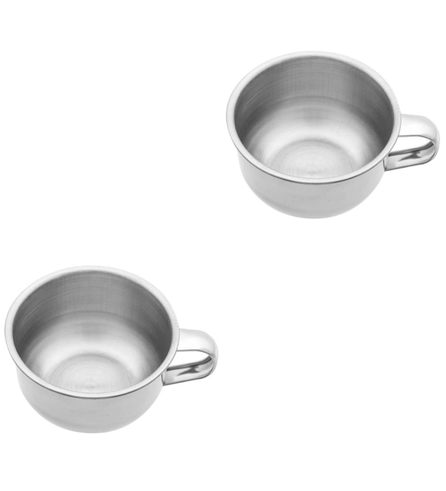 Premium Stainless Steel Shaving Bowl Soap - Durable Circular Shaver Cup for a Luxurious Foam Experience - Buy Online on GoSupps.com