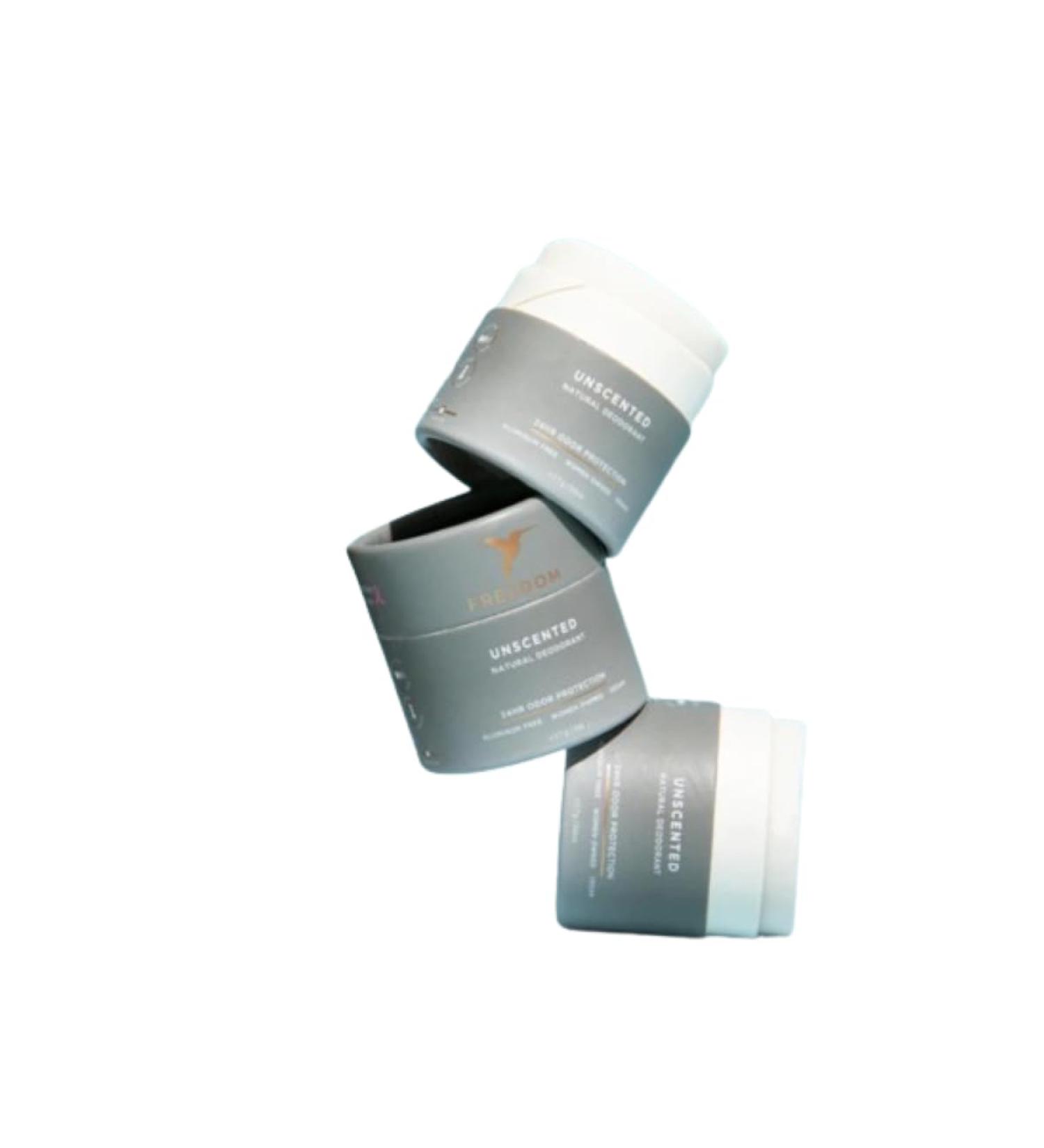Freedom All Natural Deodorant for Women & Men - 24-Hour Odor Protection Eco-Friendly Aluminum-Free Travel Mini - 3 Pack (Unscented - Buy Online on GoSupps.com