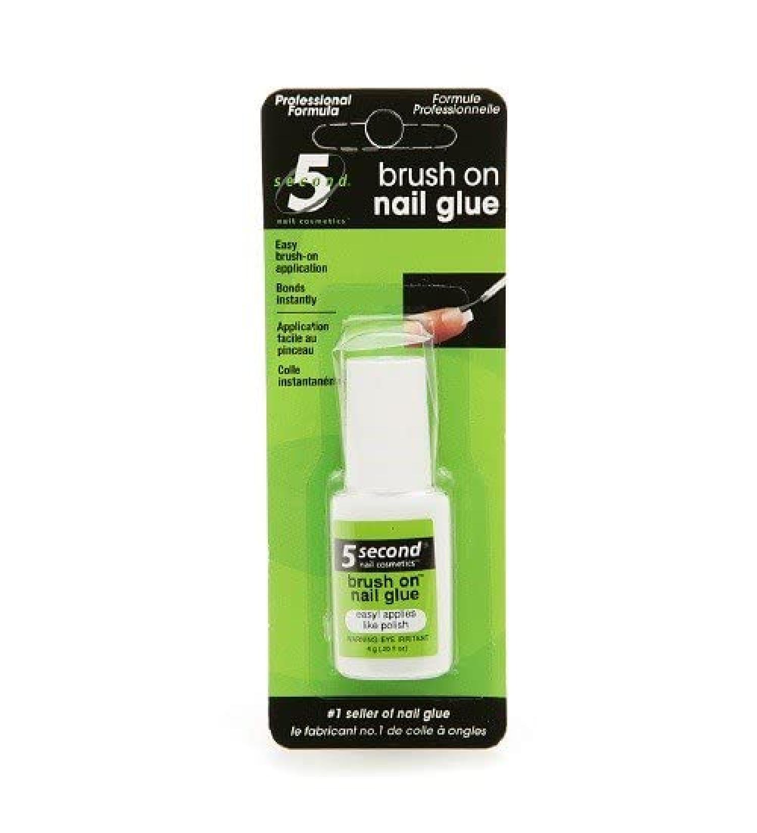 5 Second Nail Glue - 0.2 oz | Easy Brush-On Application - Buy Online on GoSupps.com