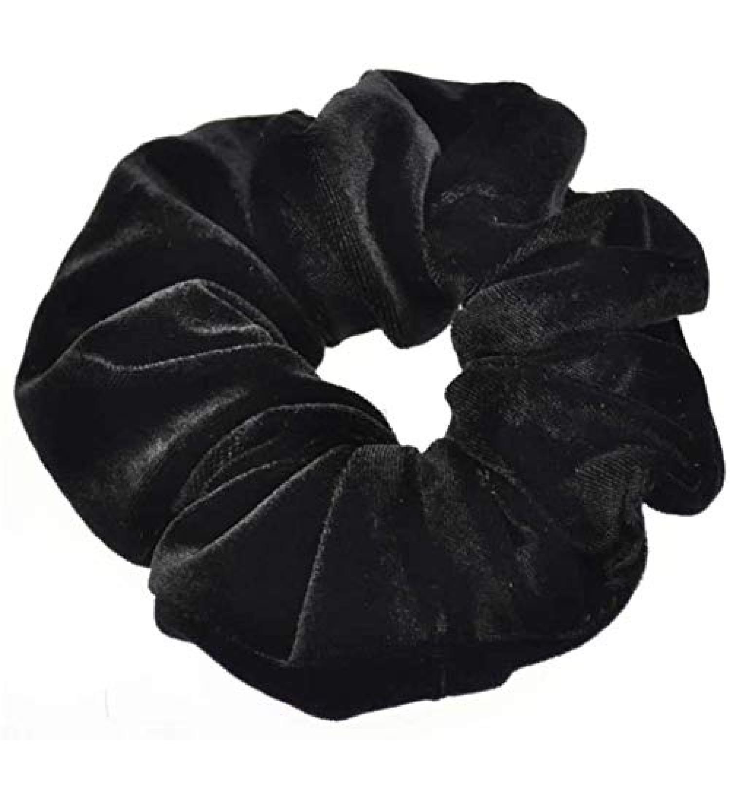 Mytoptrendz Classic Luxury Black Velvet Scrunchie - Perfect Ponytail Holder for Stylish Hair Accessories - Buy Online on GoSupps.com